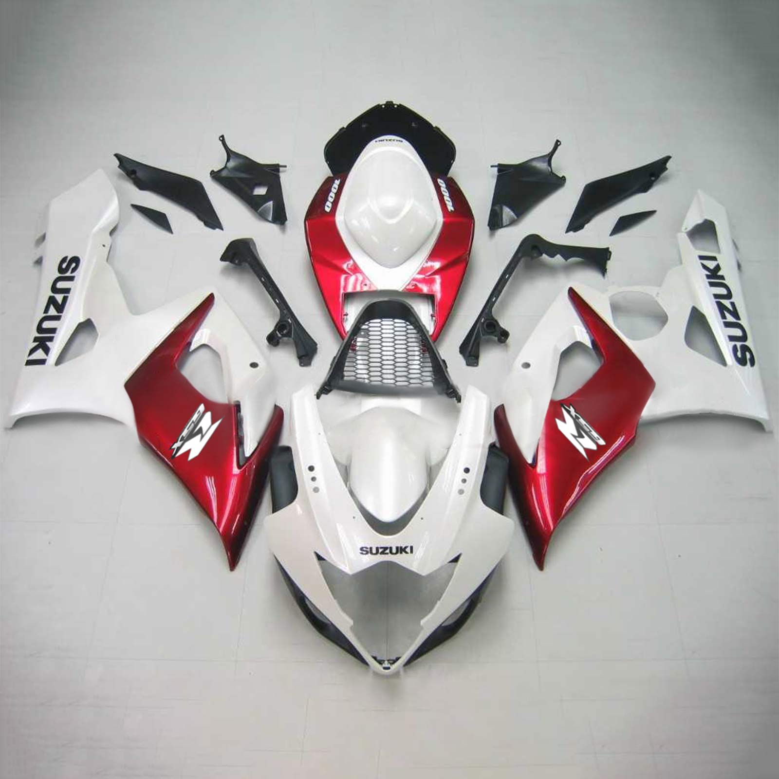 Amotopart 2005-2006 Suzuki GSXR1000 Fairing White&Red Kit