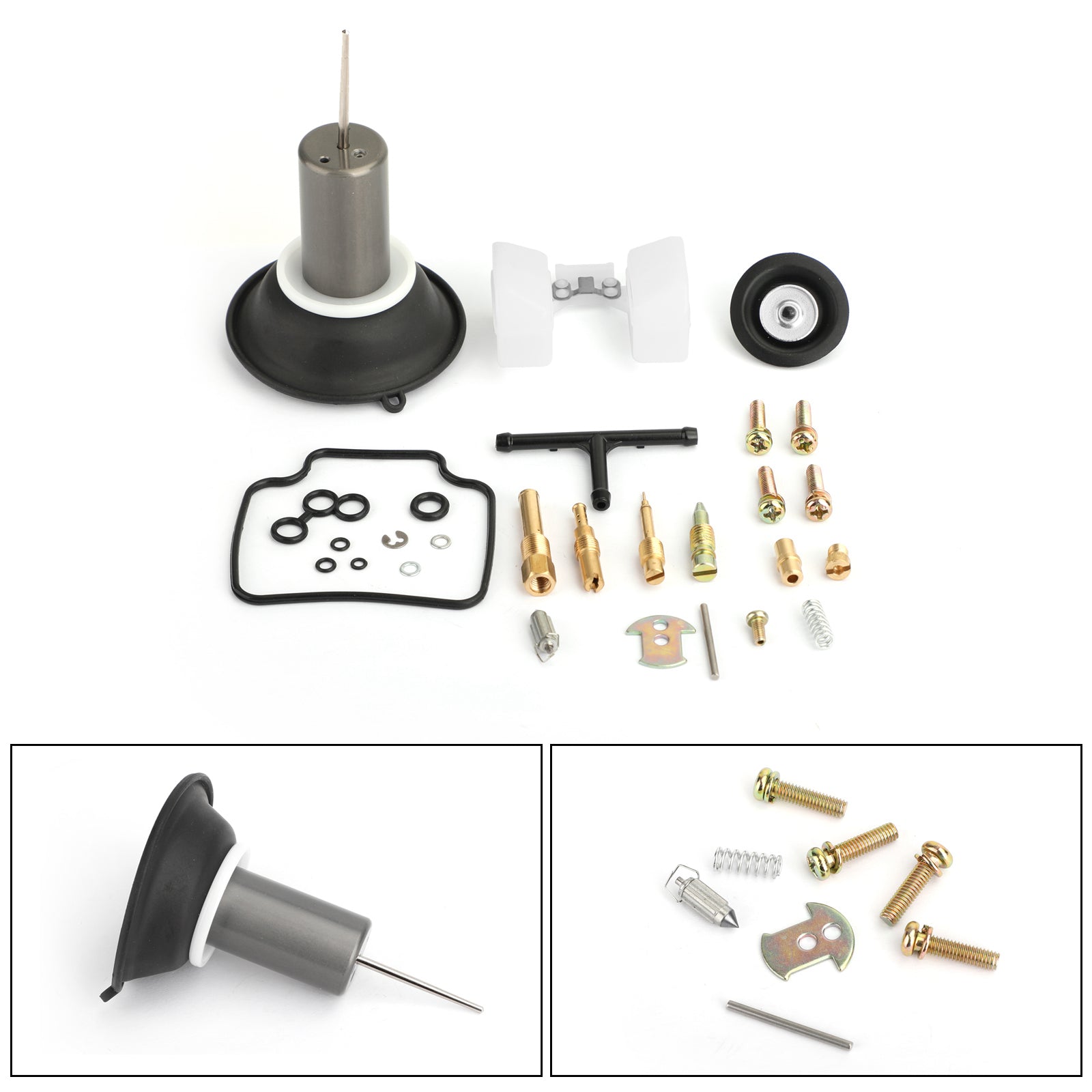 Kit de reconstrucción de carburador, Kit de reparación de carburador de émbolo, apto para Go Kart Scooter GY6 125CC ATV