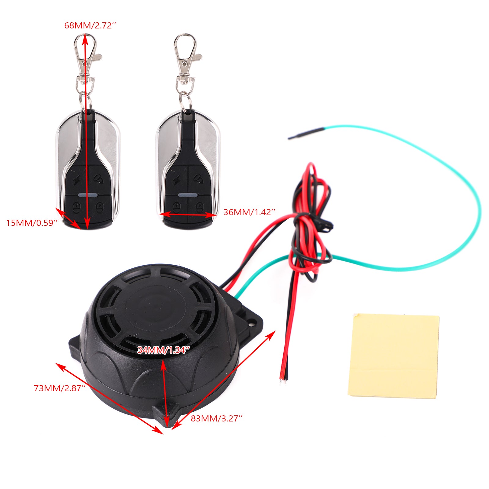 12V Anti Theft Security Rc Alarm System Vibration Detector For Motorcycle Generic