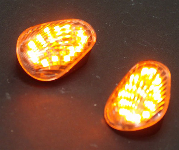 Clear Turn Signals For Yamaha YZF 600 R6 Flush Mount LED 2006-2009