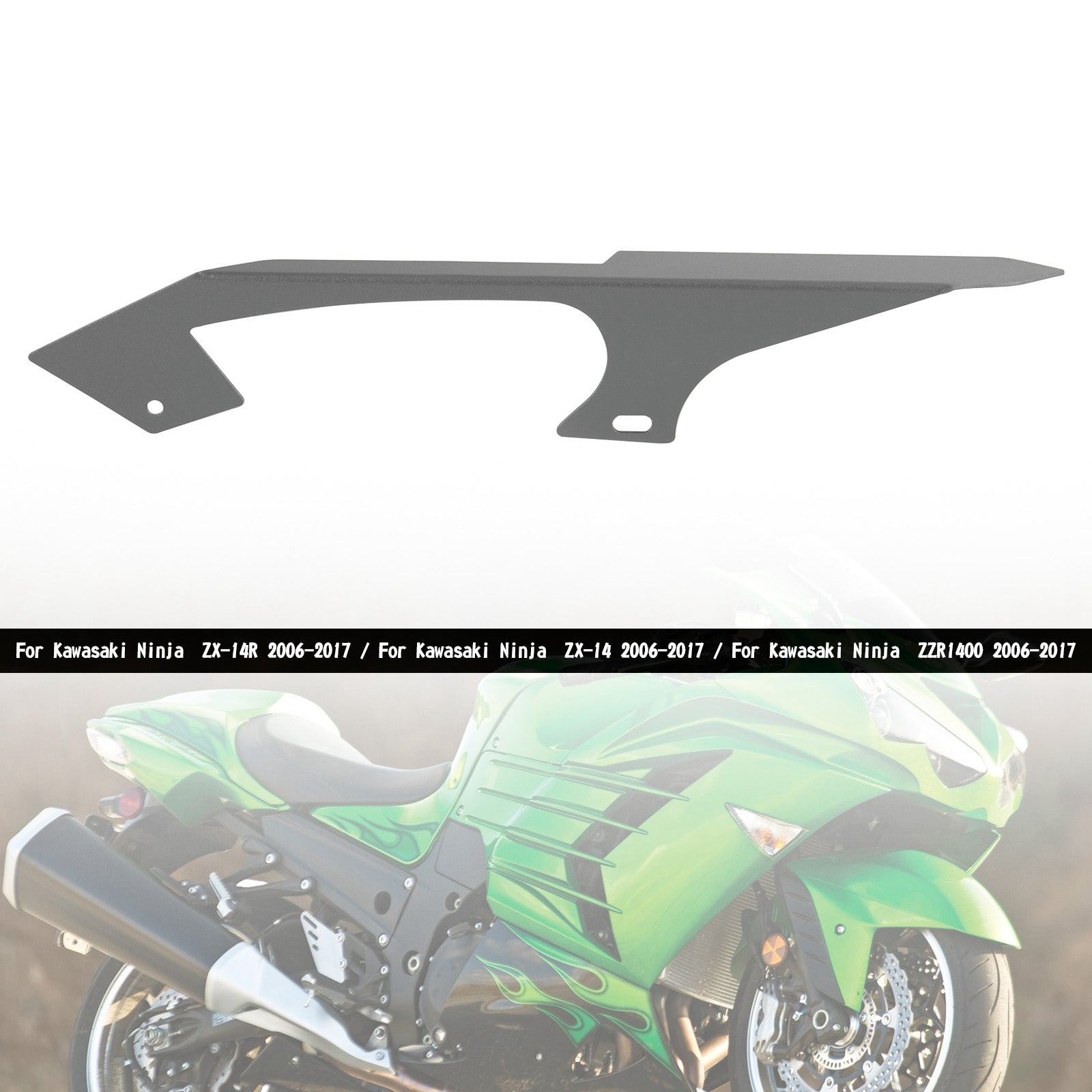 Sprocket Chain Guard Cover For Kawasaki Ninja ZZR1400 ZX14 ZX14R 2006-2017