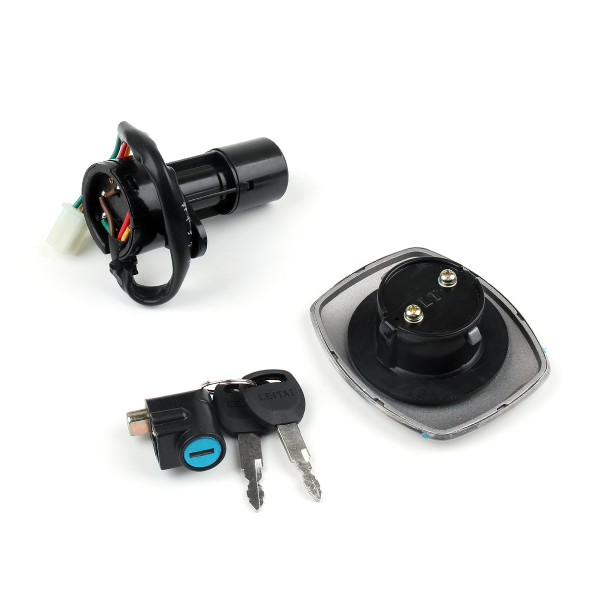 Ignition Switch Lock & Fuel Gas Cap Key Set For Suzuki GS125 4 wire 1982-2000