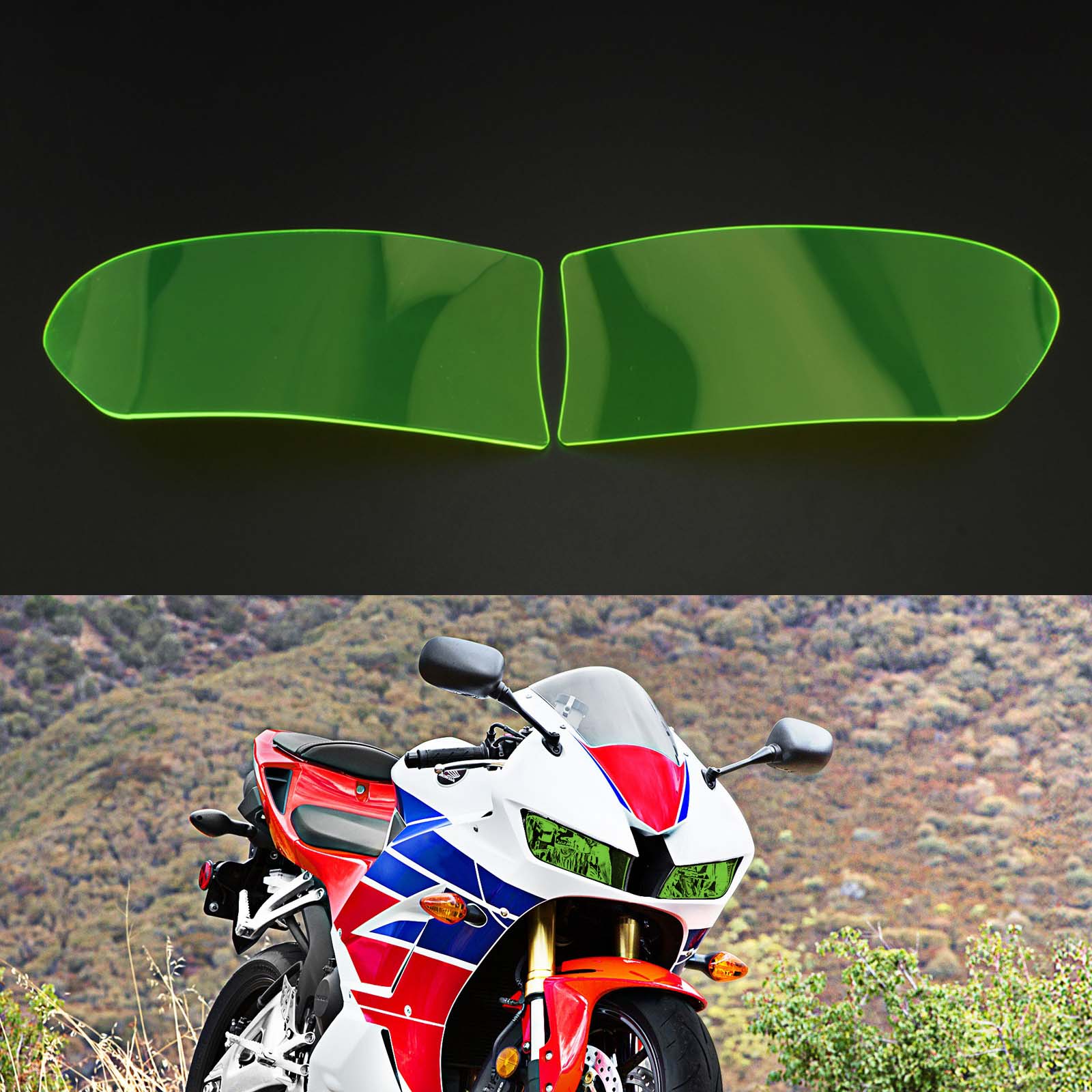 Couvercle de Protection de lentille de phare avant adapté à Honda Cbr 600 Rr 2013 – 2018 ? fumée générique