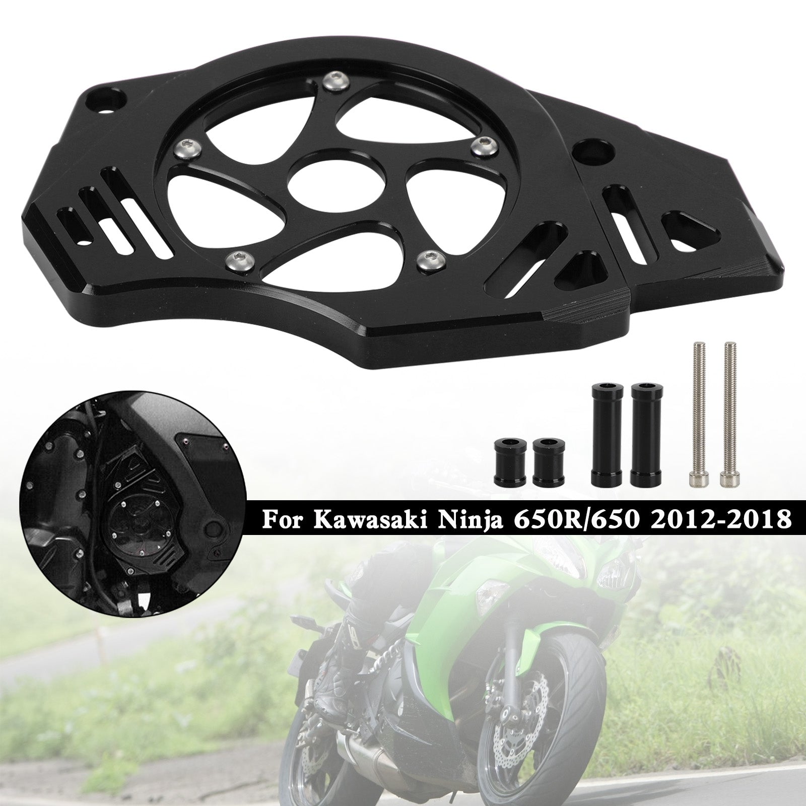 Sprocket Cover Chain Guard Protection For Kawasaki Ninja Vulcan 650 ER-6N