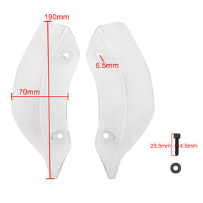 Verkleidungs-Windschutzscheiben-Seitenflügel-Windabweiser für Touring Road Glide 2015–2021, transparent, generisch