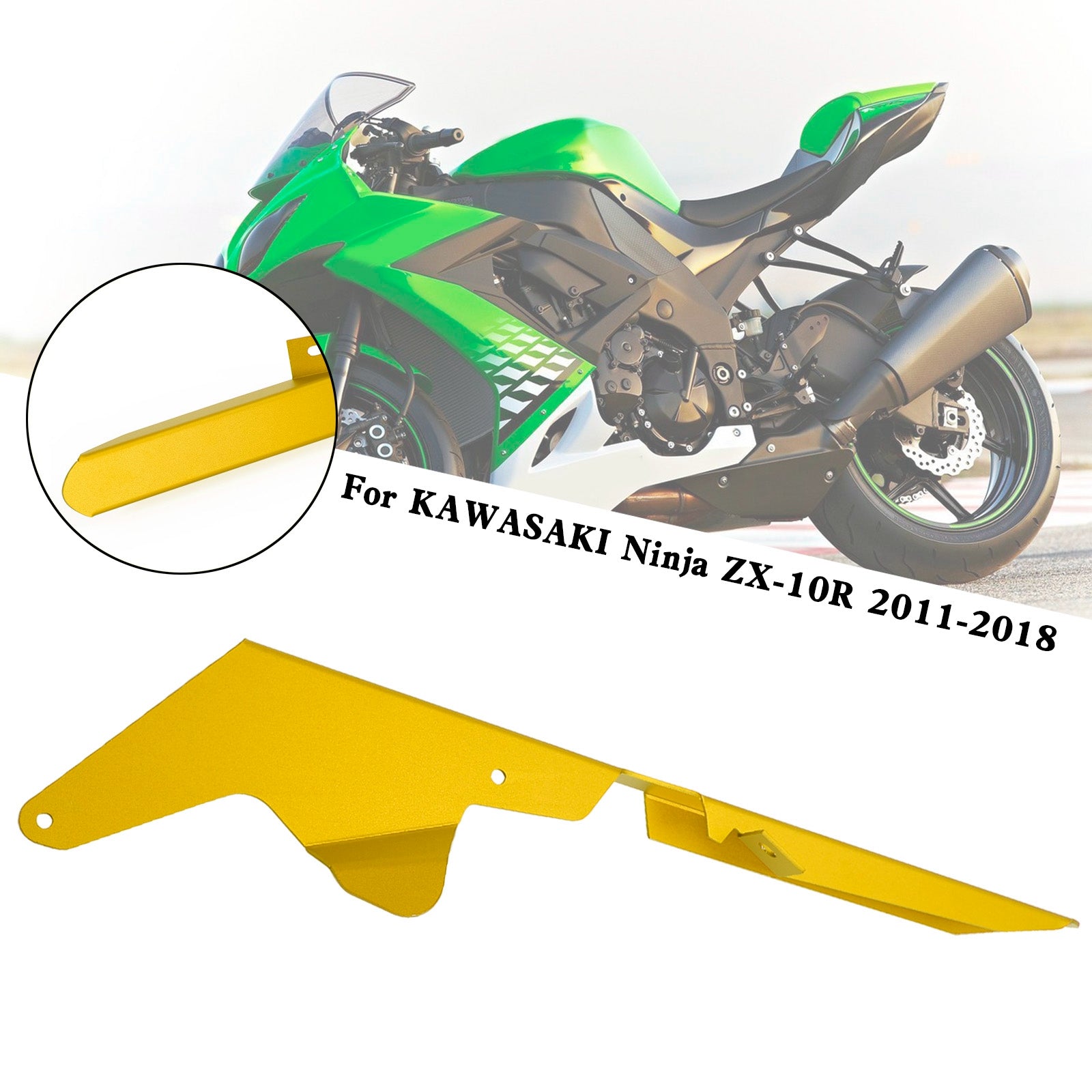 Couvercle de protection de chaîne de pignon pour KAWASAKI ZX-10R 2011 – 2018