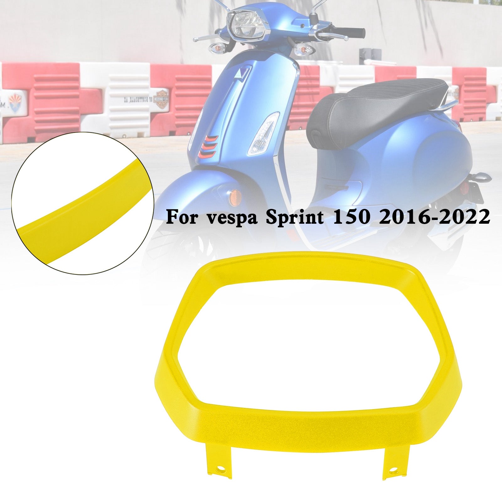 Couvercle de protection de capuchon de jante de garniture de lunette de phare pour vespa Sprint 150 2016 – 2022