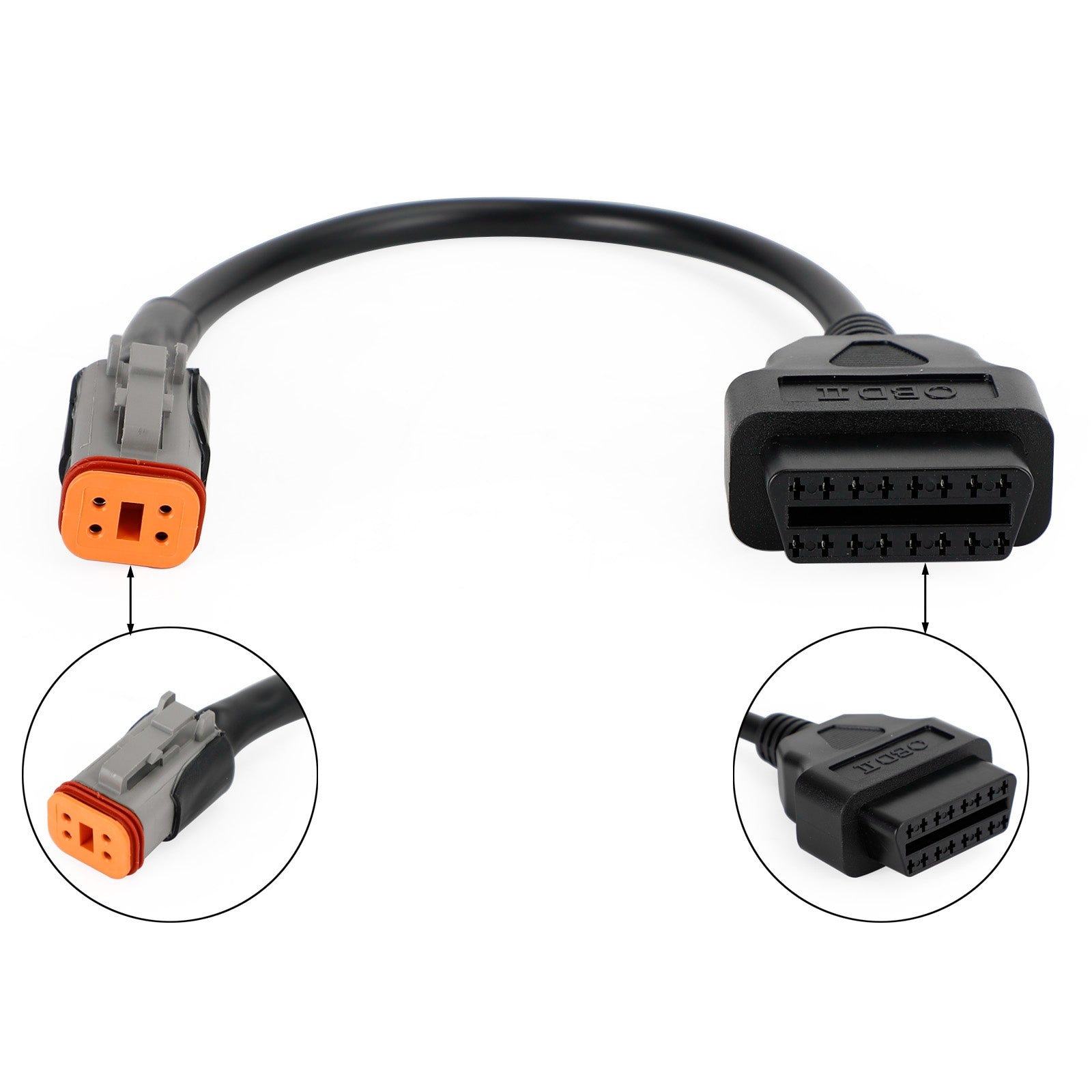 Adaptador de enchufe de diagnóstico OBD2 de 6 pines para SUZUKI, motocicleta, Scooter, ATV, Cable genérico