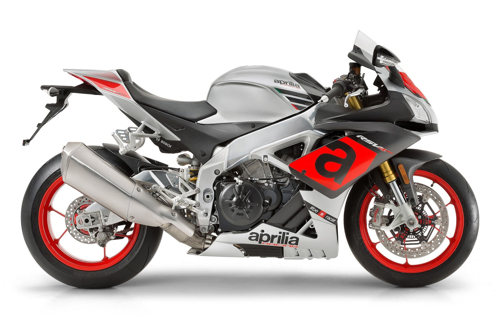 Amotopart Aprilia 2016-2020 RSV4 1000 シルバー&グリーン フェアリングキット