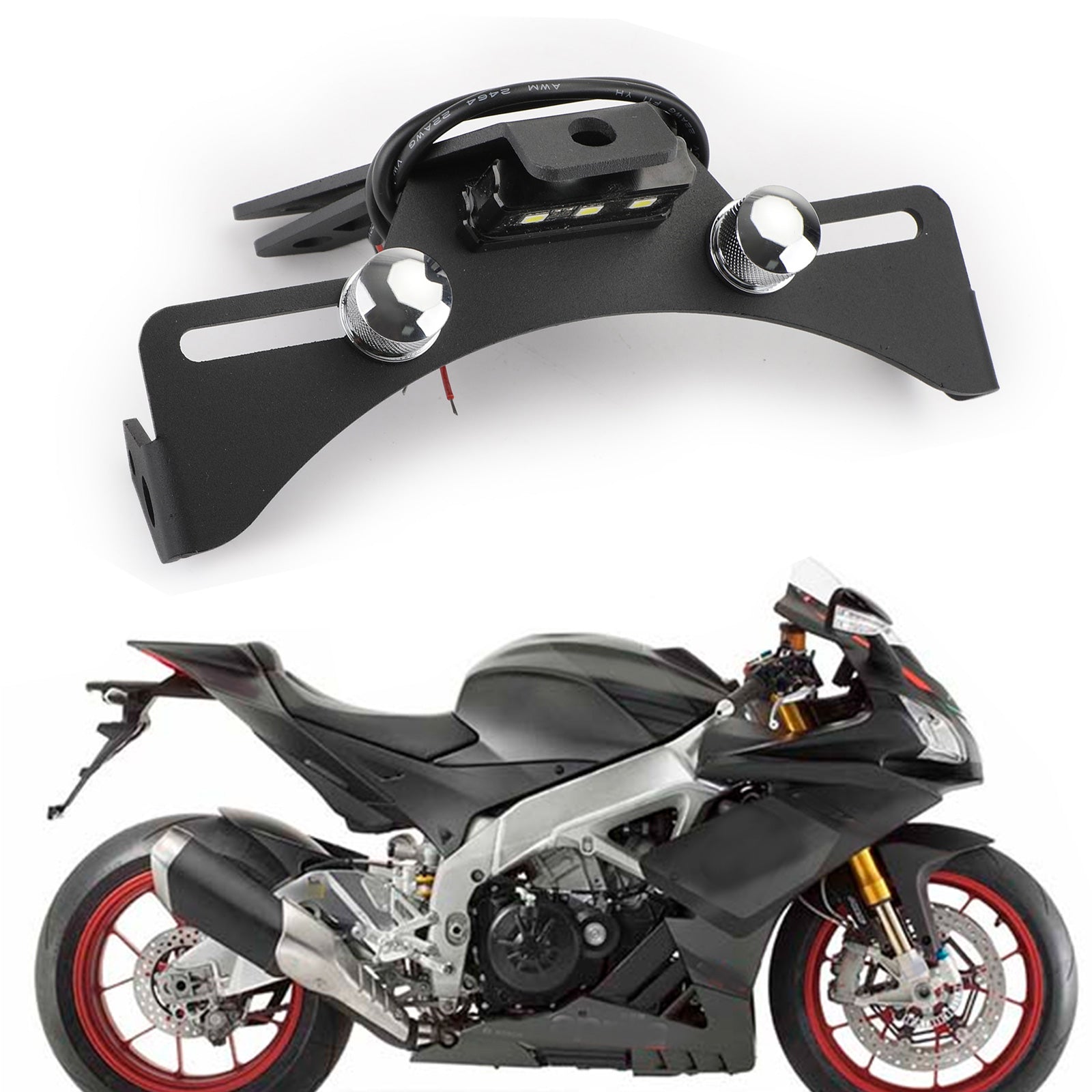 Support de support de plaque d'immatriculation pour Aprilia RSV4/R/RF 09-19 Tuono V4 RS4 50 11-19