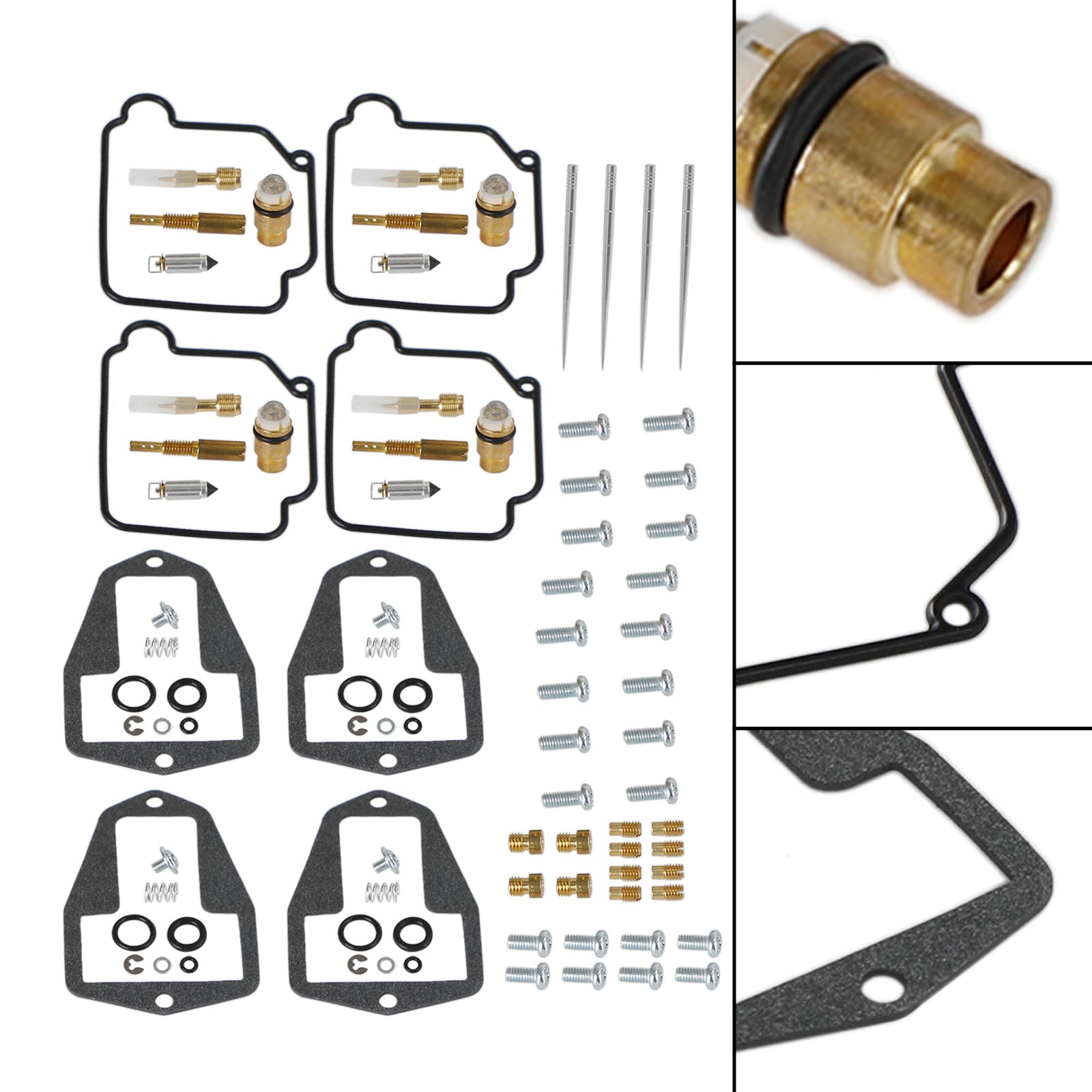 Kit di riparazione per ricostruzione carburatore 4X adatto per Suzuki DRZ250 DR-Z250 2001-2007 generico