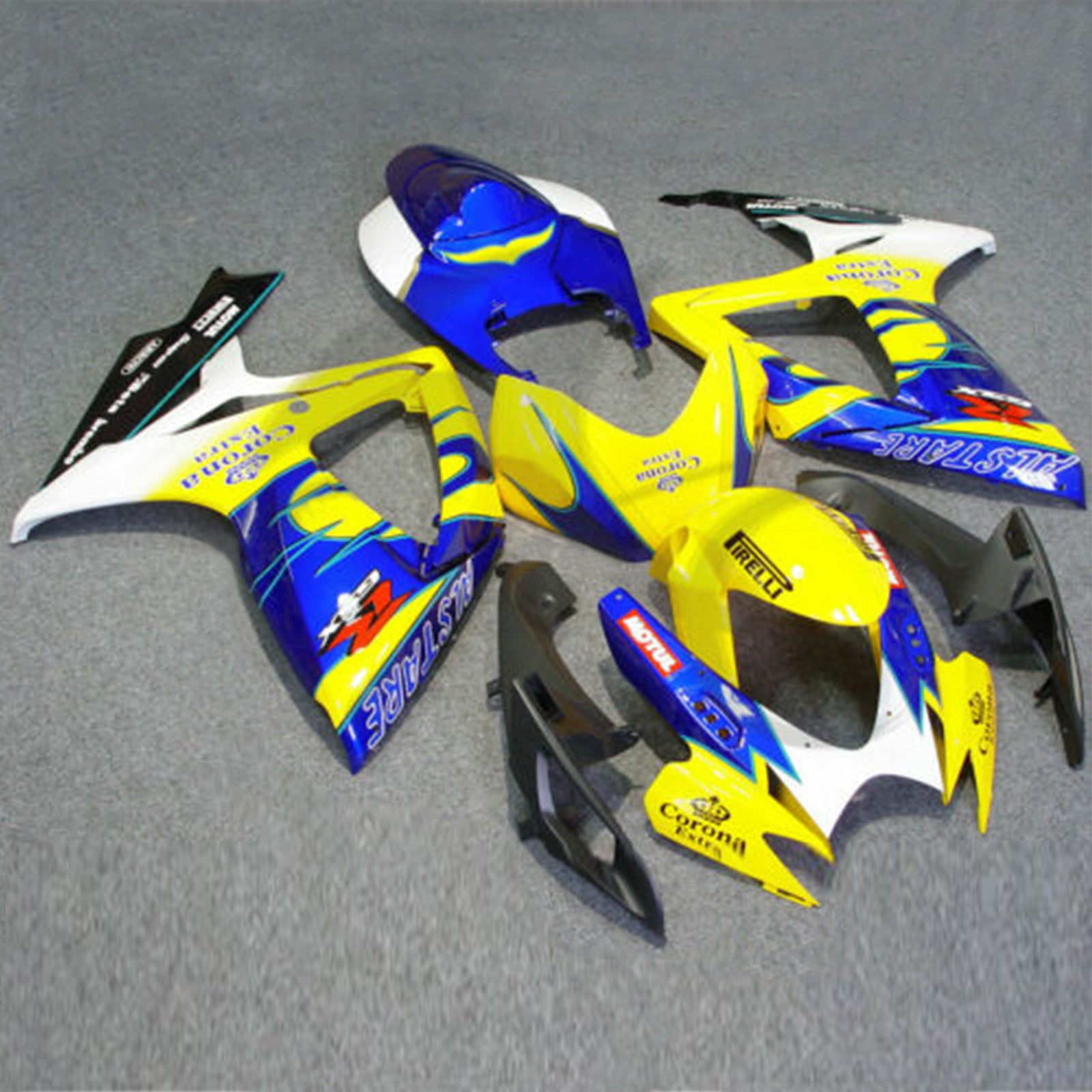 Amotopart 2006-2007 Suzuki GSX-R 600 750 Yellow Fairing Kit