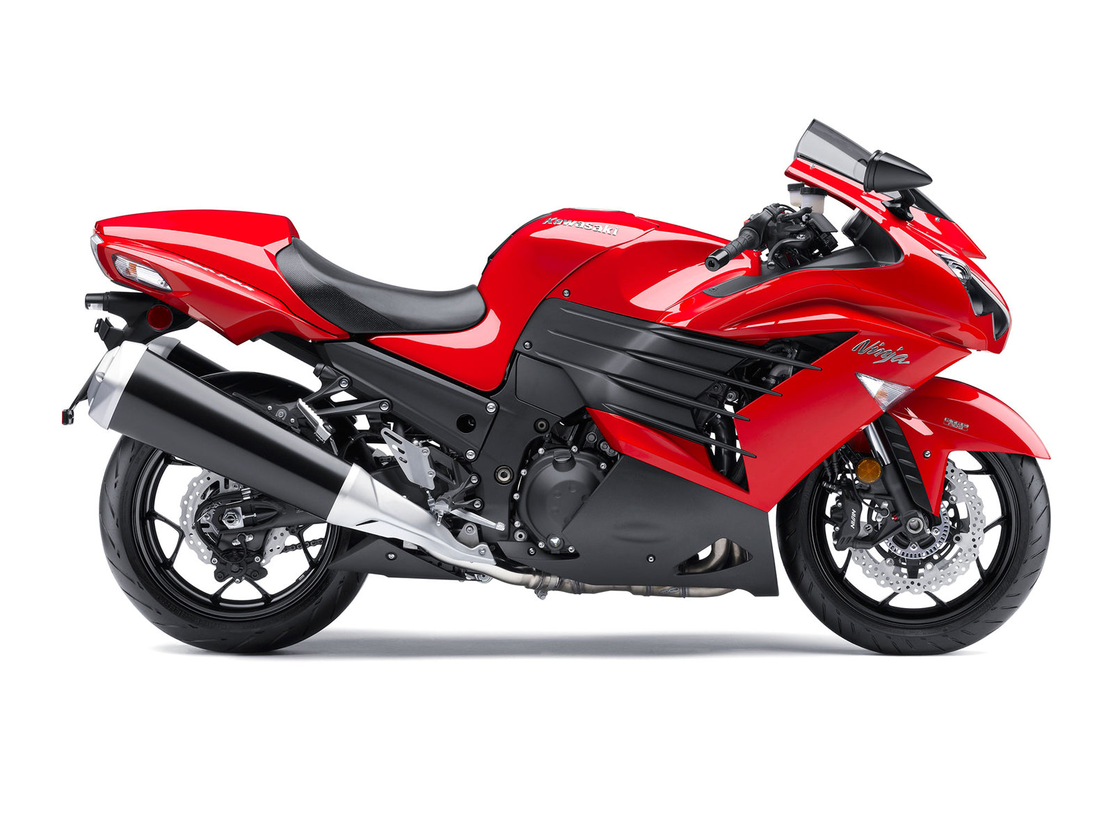 Amotopart Kawasaki 2012-2022 ZX14R Kit de carenado rojo