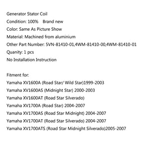 Generator Stator Coil For Yamaha XV1700AT (Road Star Silverado) 2004-2007