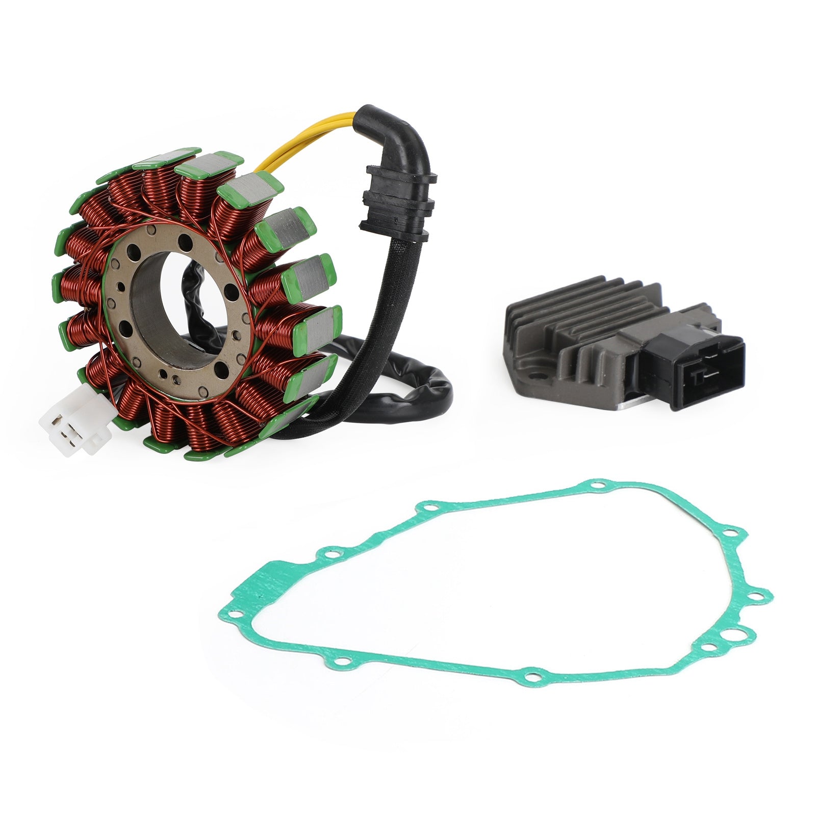 Magnetspulenstator + Spannungsgleichrichter + Dichtung für Honda CBF600 N/S PC38 04–06 Generisches Fedex Express-Versand