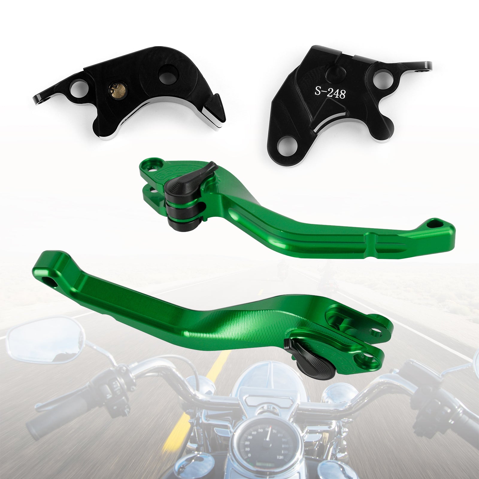 CNC ショートクラッチブレーキレバー スズキ GSXR600 GSXR750 2004-2005 に適合