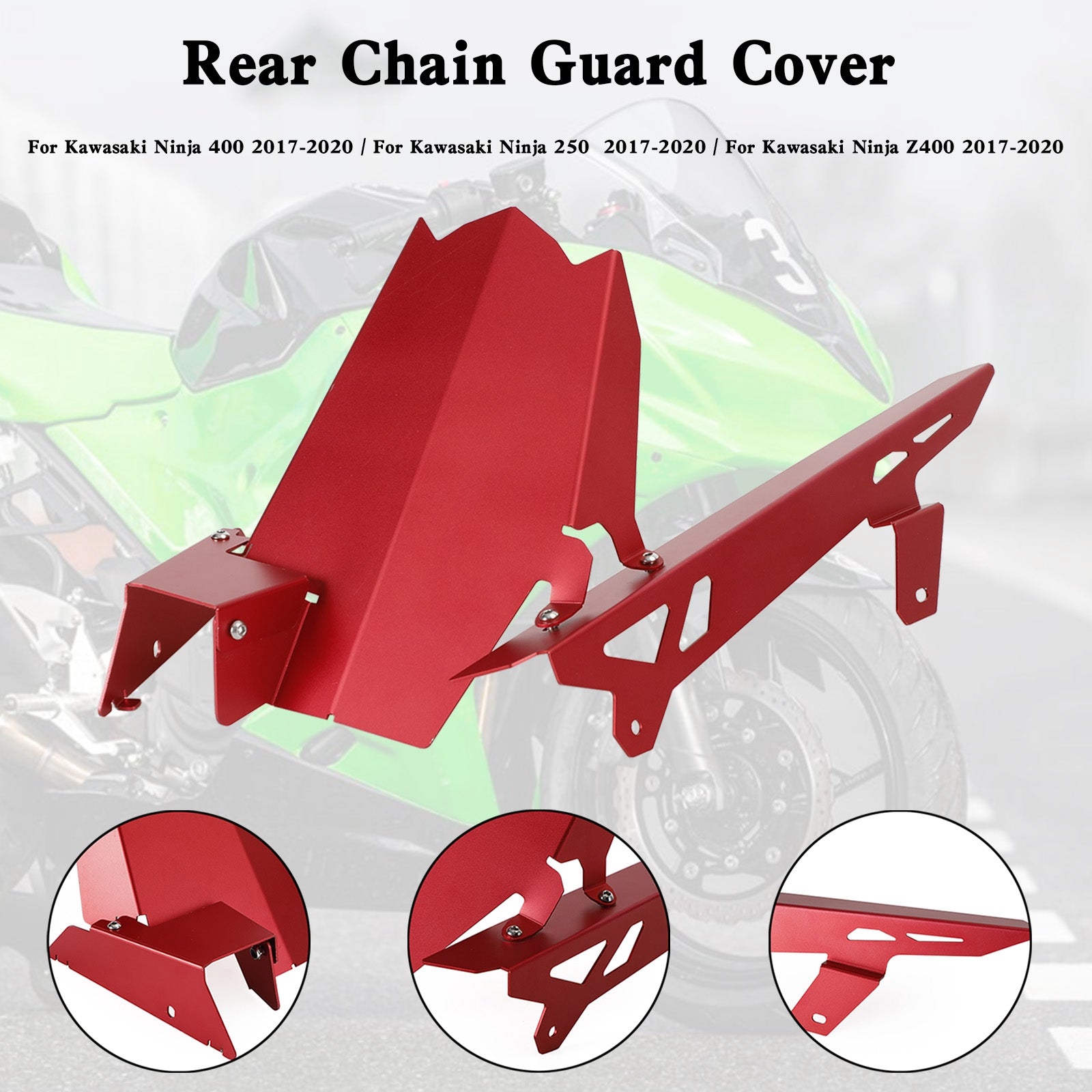 Couvercle de protection de chaîne de pignon pour Kawasaki Ninja 400/250 Z400 2017-2020 générique