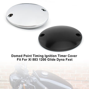 Domed Point Timing Ignition Timer Cover Fit For Xl 883 1200 Glide Dyna Fxst Chrome Generic