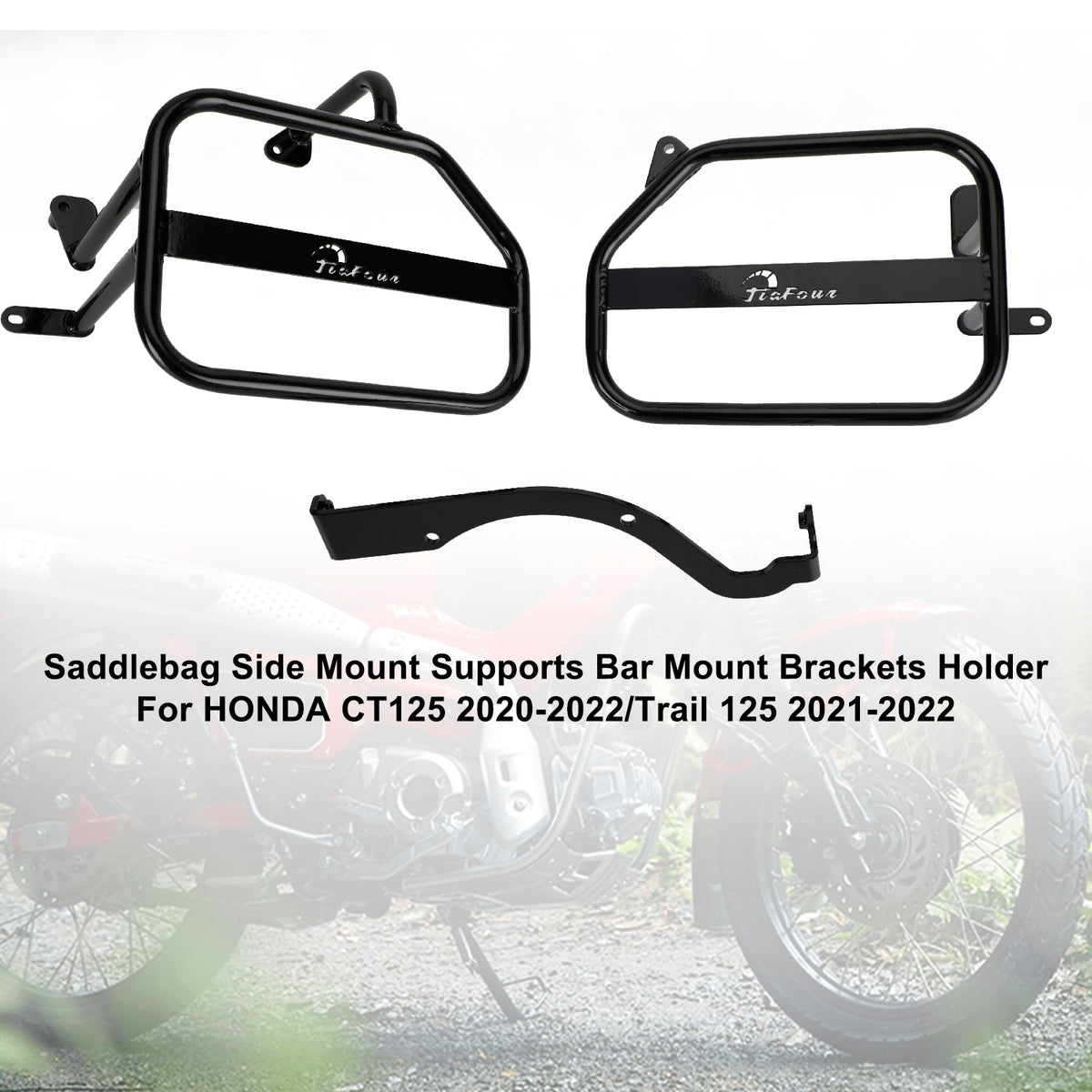 Black Saddlebag Support Mounting Bracket For Honda Ct125 20-22 Trail 125 21-22