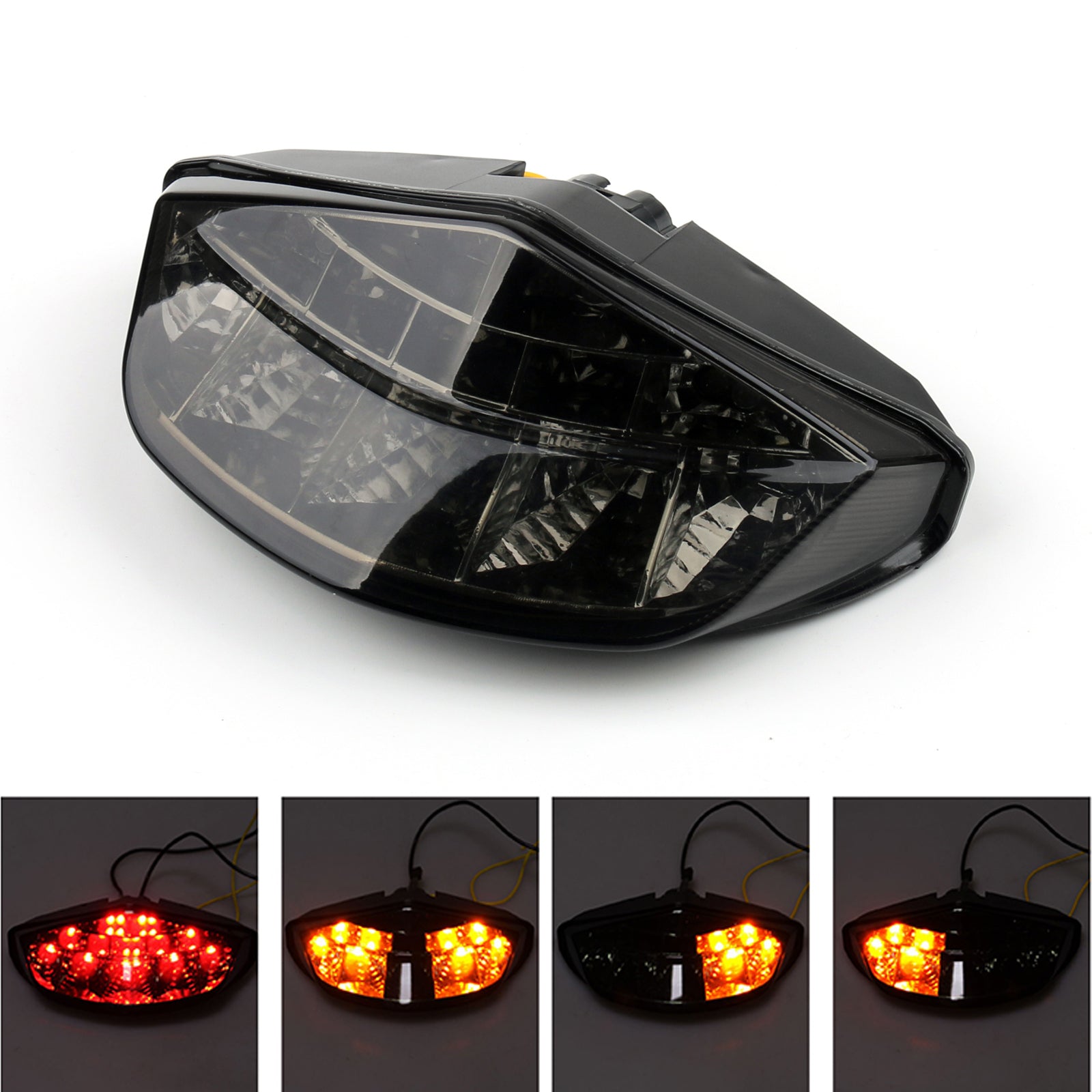 Clignotants de feu arrière LED intégrés pour DUCATI Monster 696 795 796 1100 clair