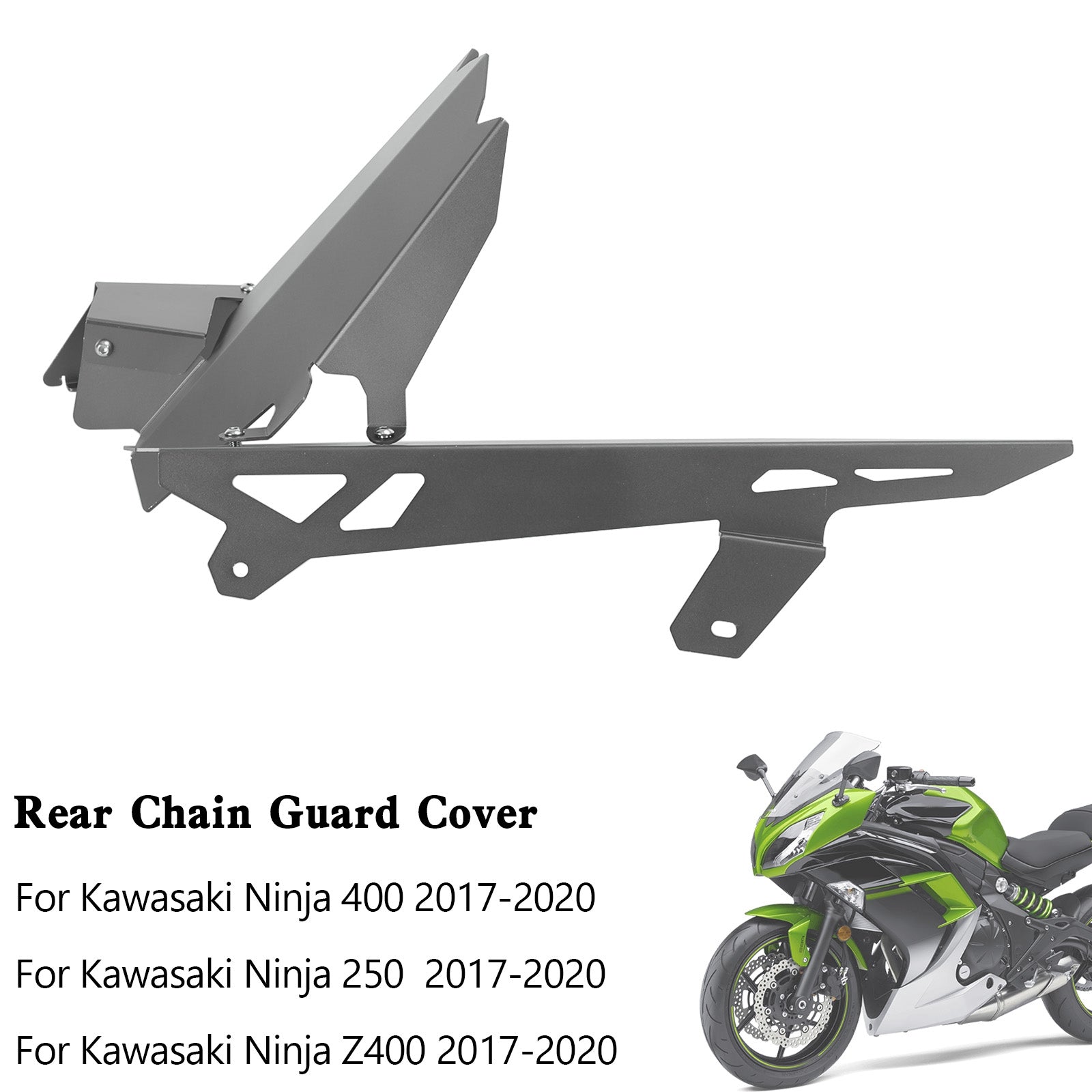 Couvercle de protection de chaîne de pignon pour Kawasaki Ninja 400/250 Z400 2017-2020 générique