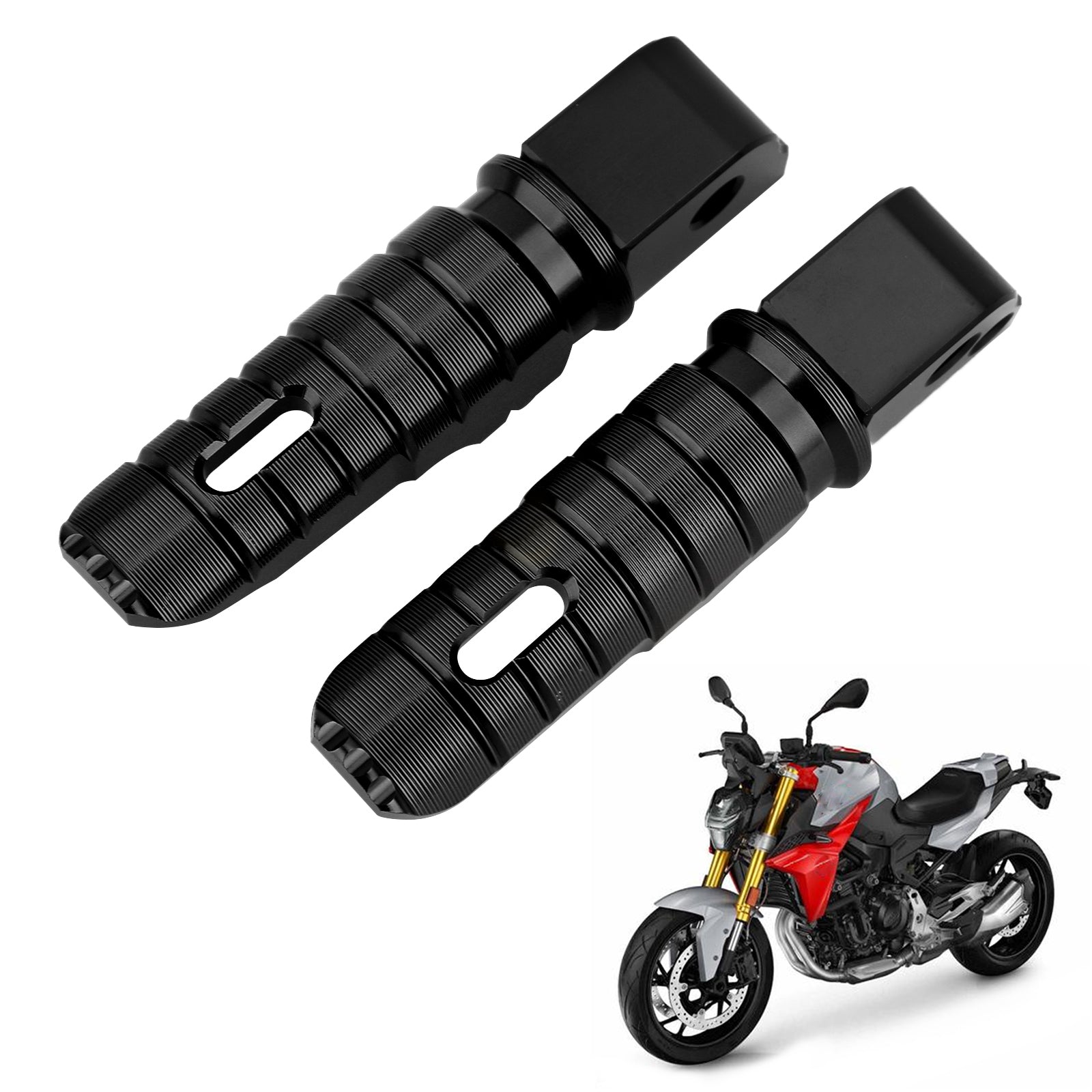 BMW リアフットレスト フットペグ BMW R1250R 19-20 R1200RS 15-19 F900XR F900R 20-21 ブラック