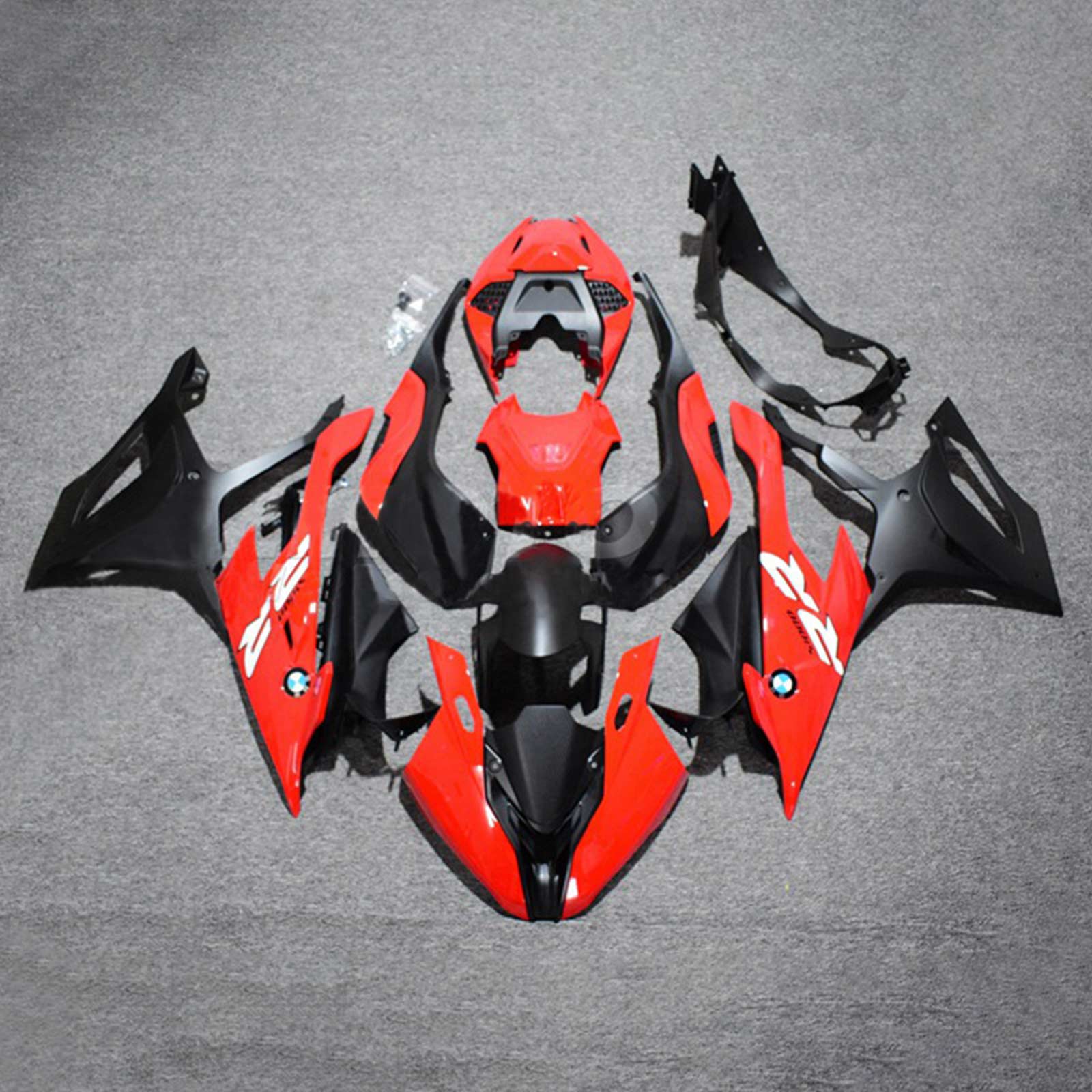 Amotopart 2019-2022 BMW S1000RR/M1000RR Red Black Racing Fairing Kit