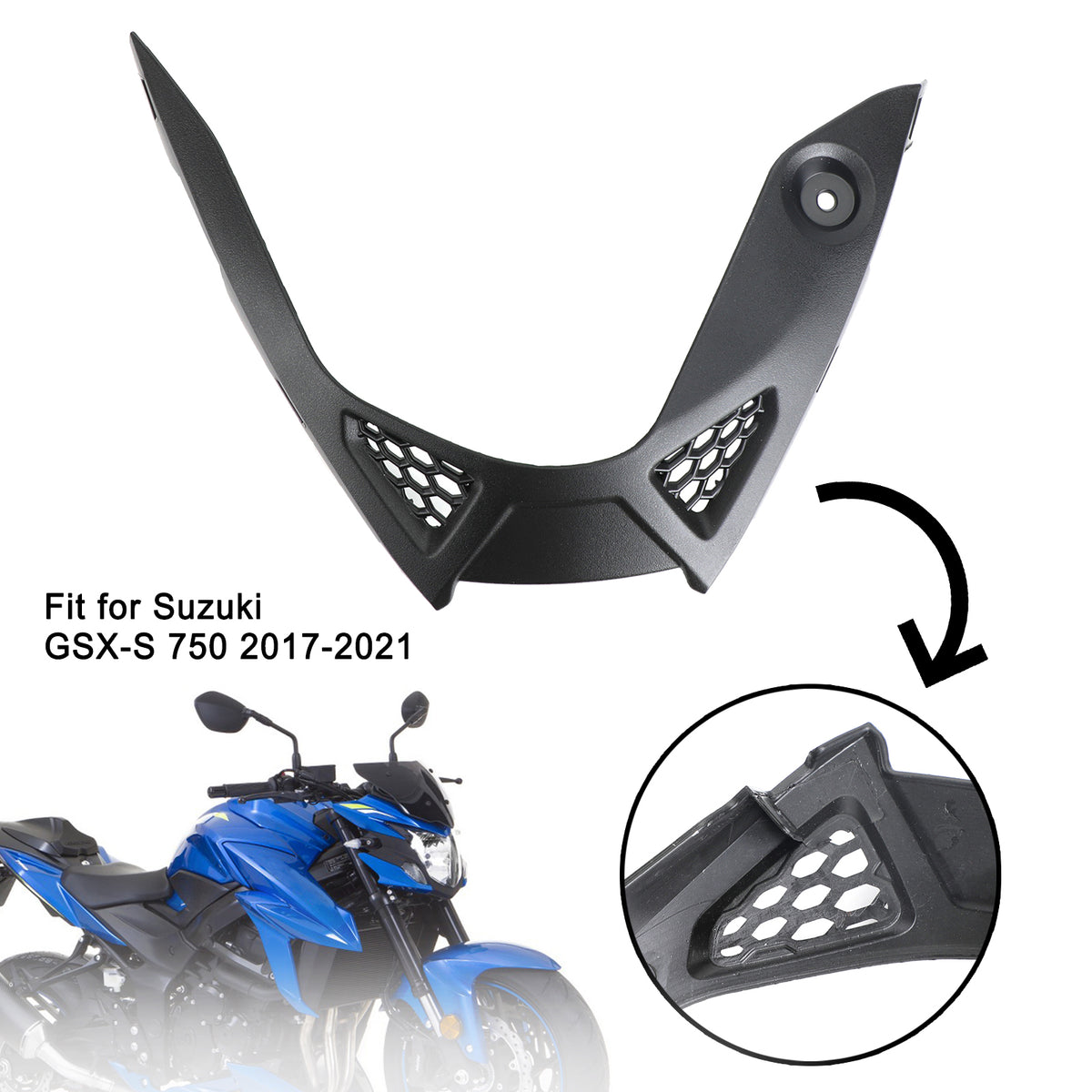 Cubierta de protección inferior placas de carenado para Suzuki GSXS GSX-S750 2017-2021 Genérico