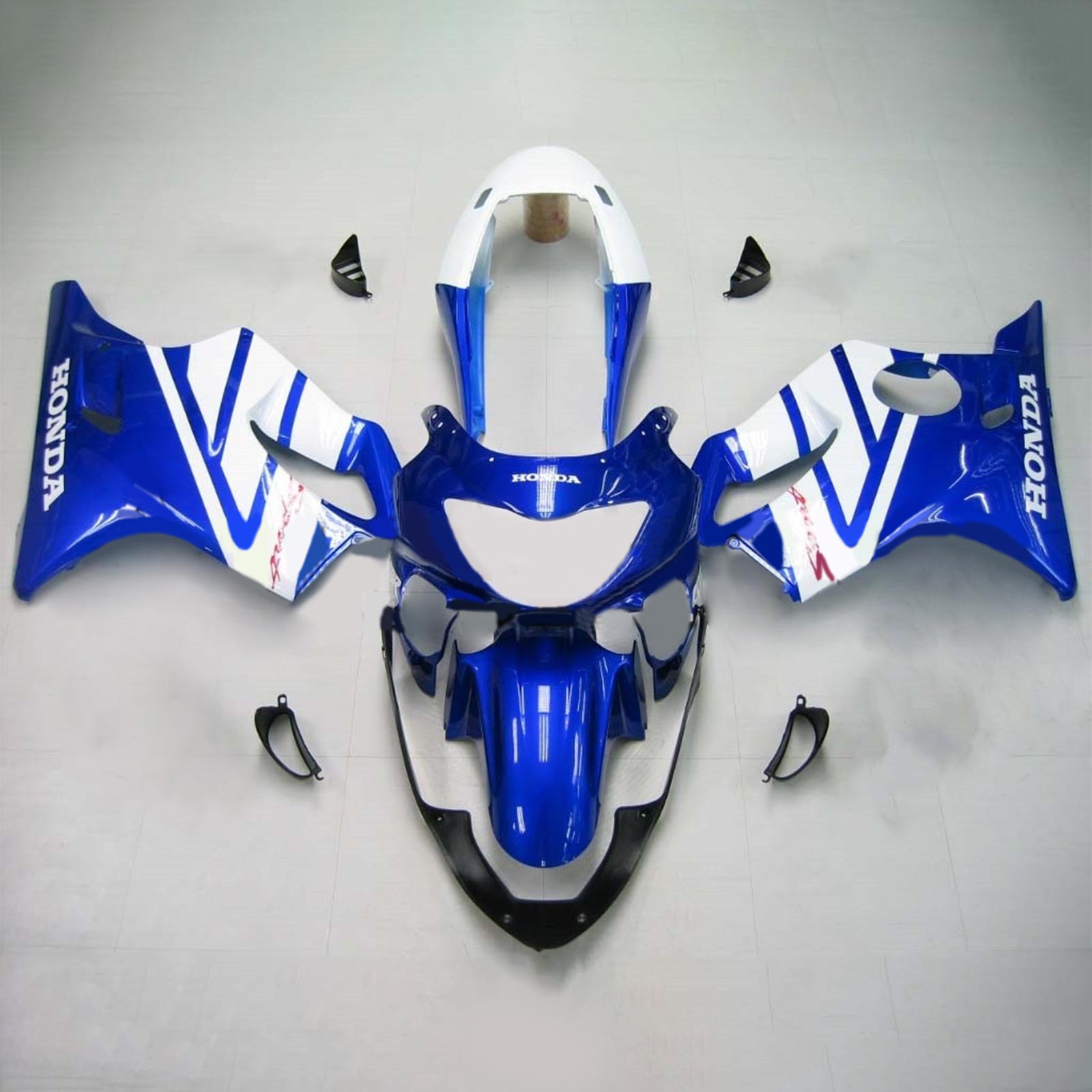 Amotopart Honda CBR600F4 1999-2000 Blau&Wweißes Style2 Verkleidungsset