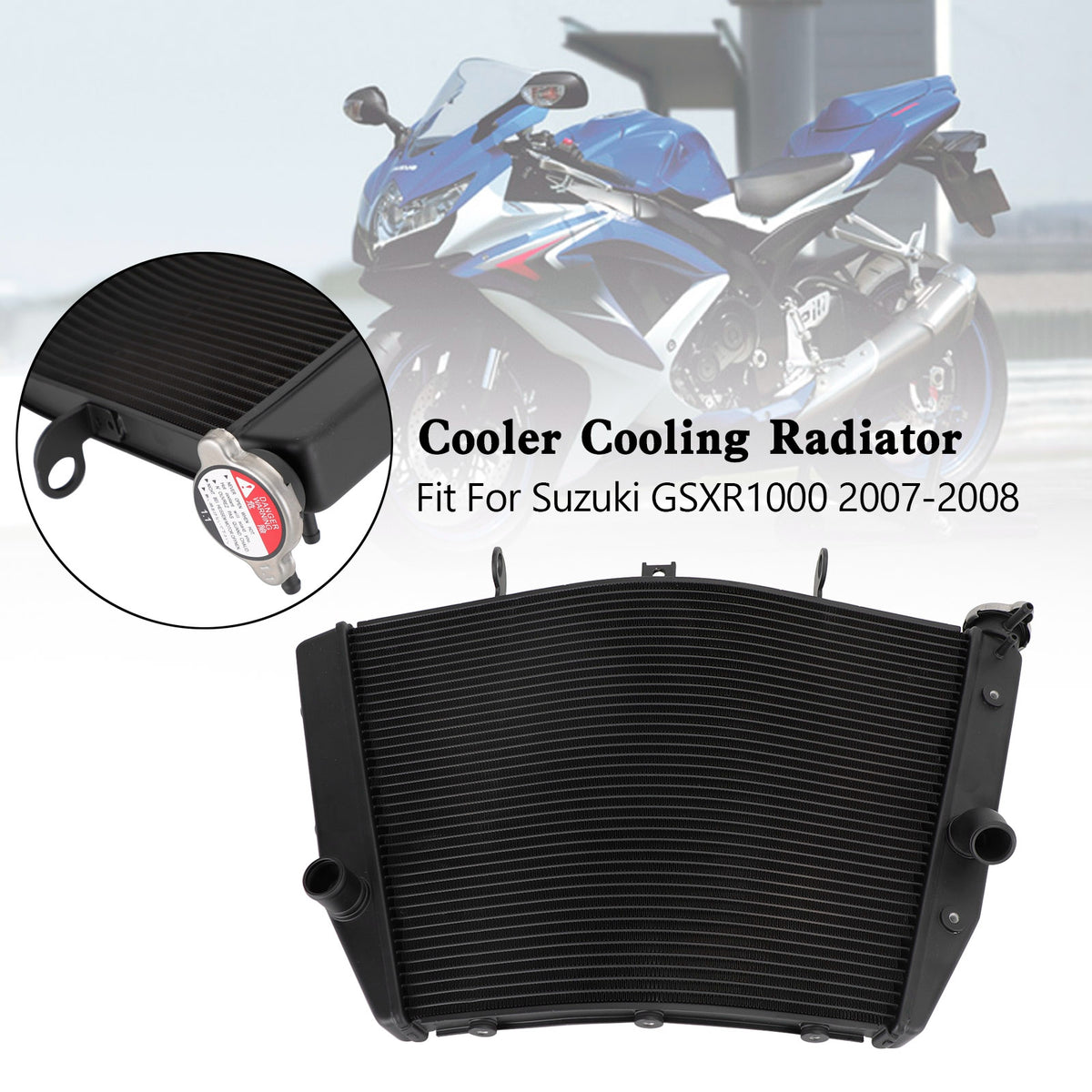 Aluminum Radiator Cooler Cooling For Suzuki GSXR1000 GSX-R 1000 2007-2008 K7