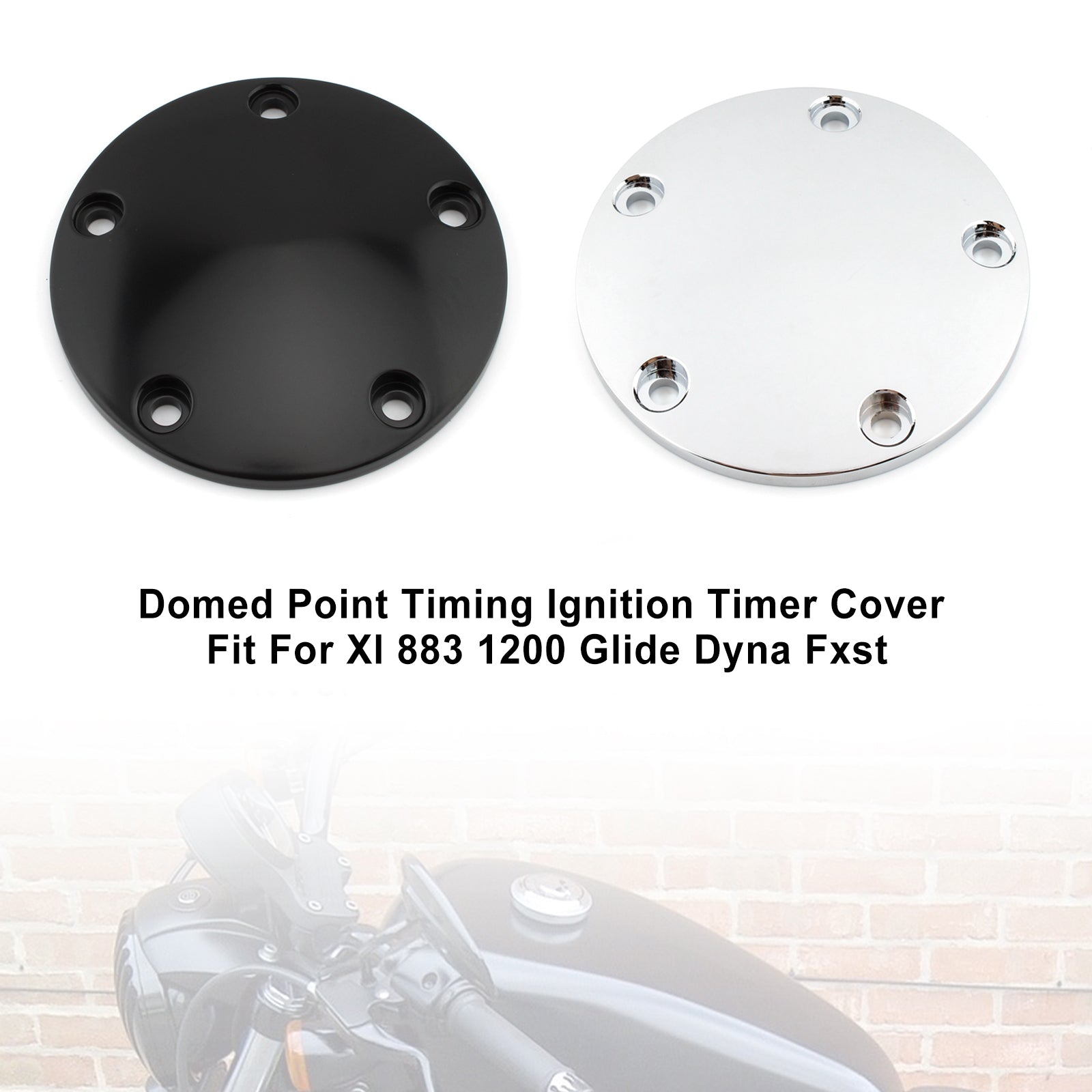 Couvercle de minuterie d'allumage de synchronisation, Point bombé pour Fltr Electra Glide Dyna Fxst Chrome générique