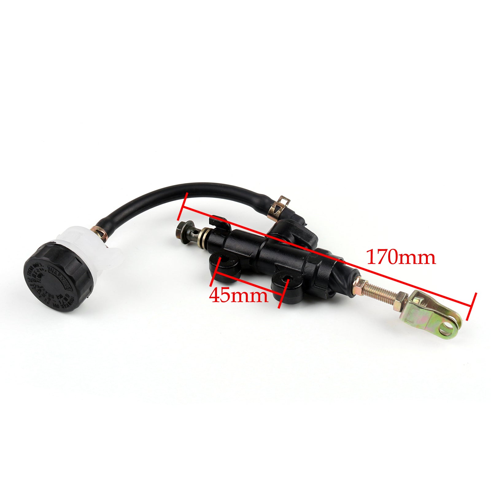 Universial Rear Master Cylinder Hydraulic Brake Pump Fluid Reservoir Black