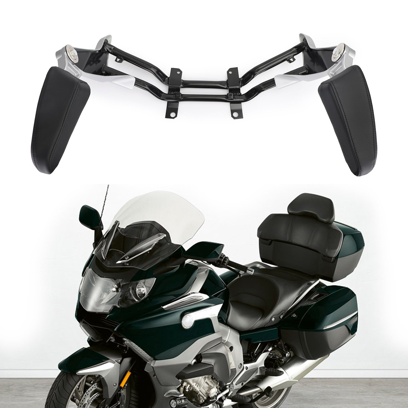 Verstellbare Beifahrerarmlehne hinten, passend für BMW K1600GTL 2011–18, Schwarz