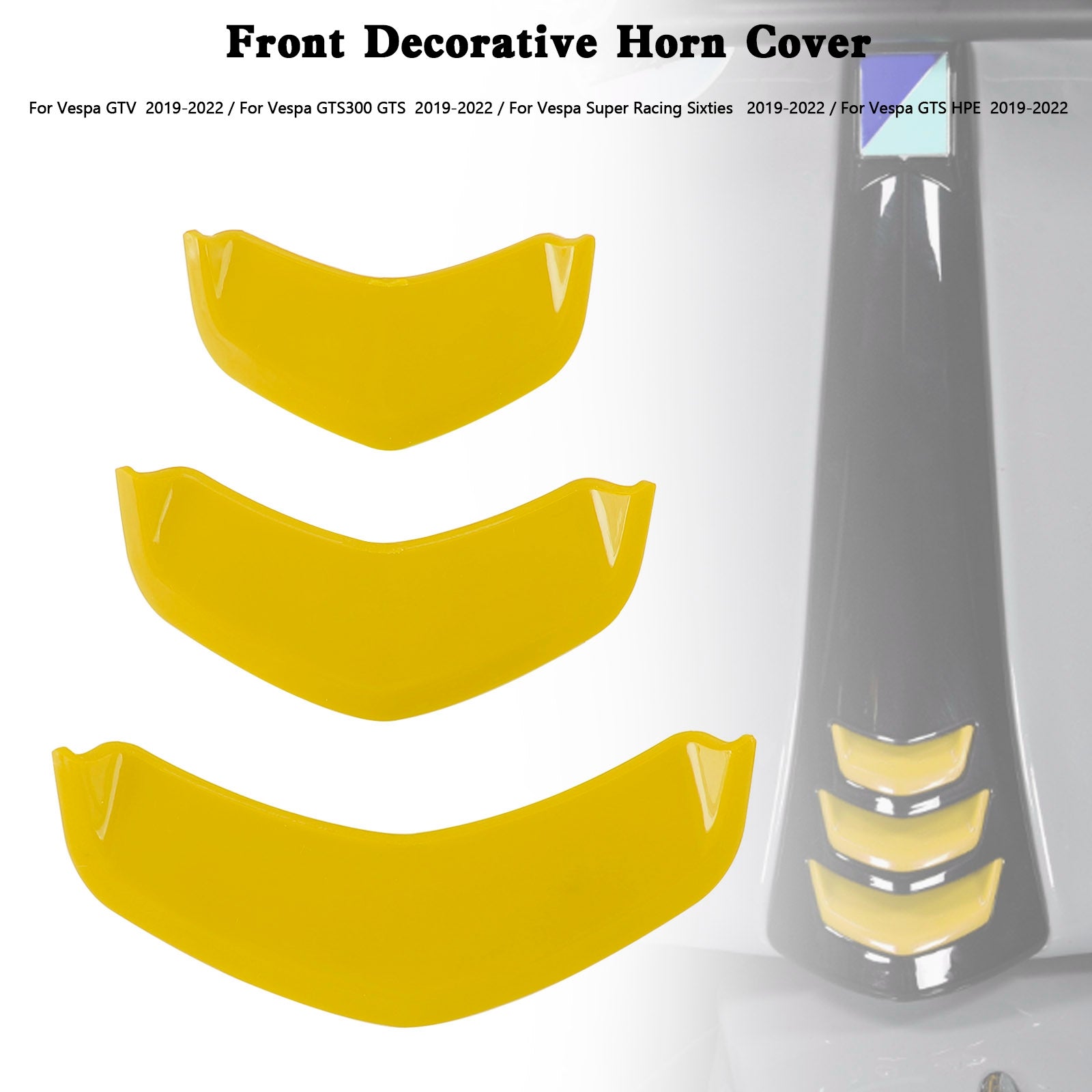 Front Horn Cover Decoration Trim For Vespa Sprint 300 GTS 300 HPE GTV