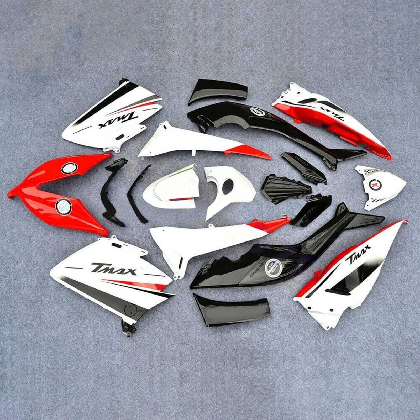 Amotopart 2015-2016 Yamaha T-Max TMAX530 Fairing Red&White Kit