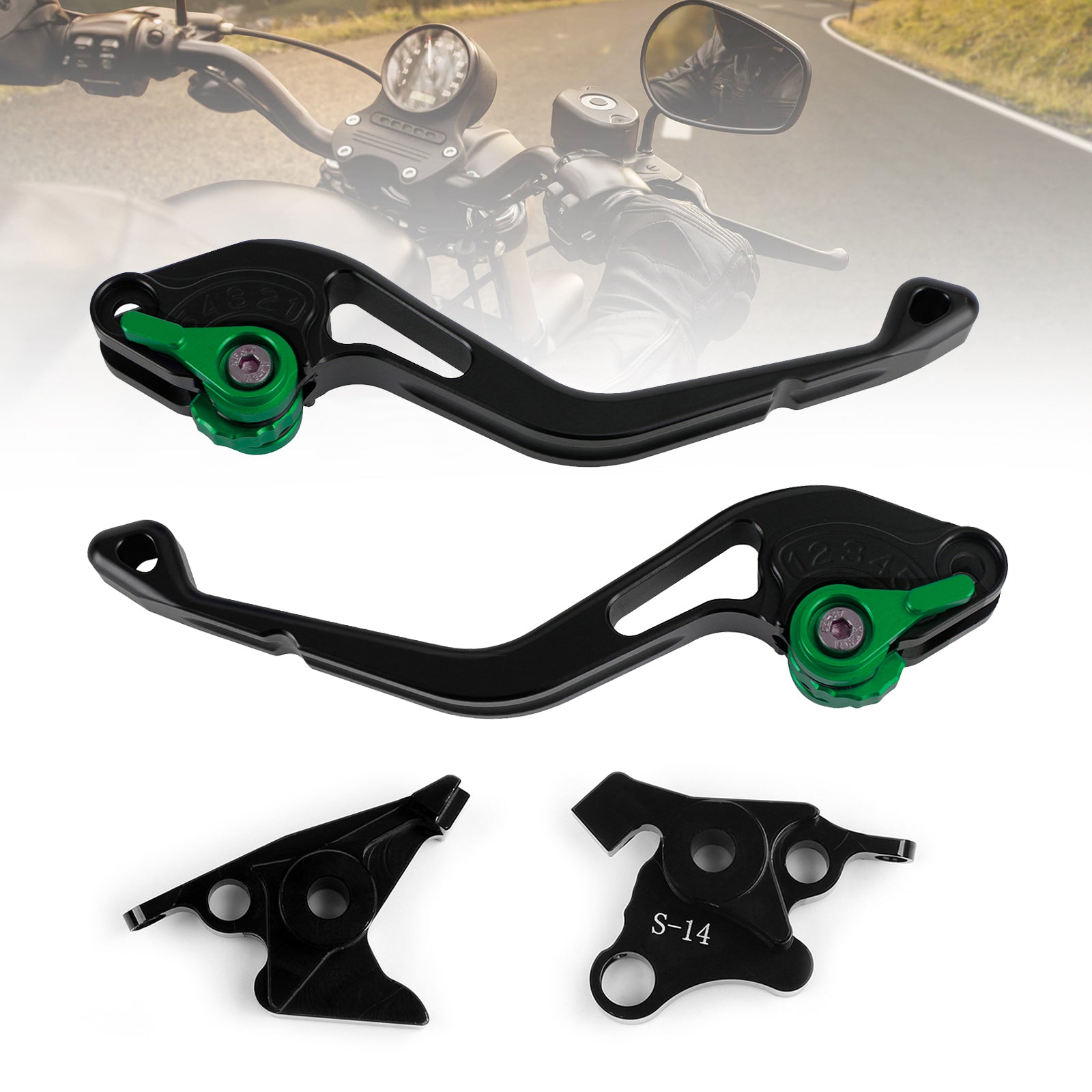 NUOVA leva freno frizione corta adatta per Suzuki HAYABUSA/GSXR1300 2008-2017