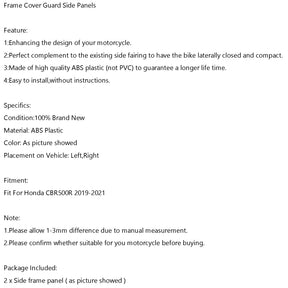Seitenrahmenverkleidung Verkleidungsverkleidung für Honda CBR500R 2019-2021 Generic