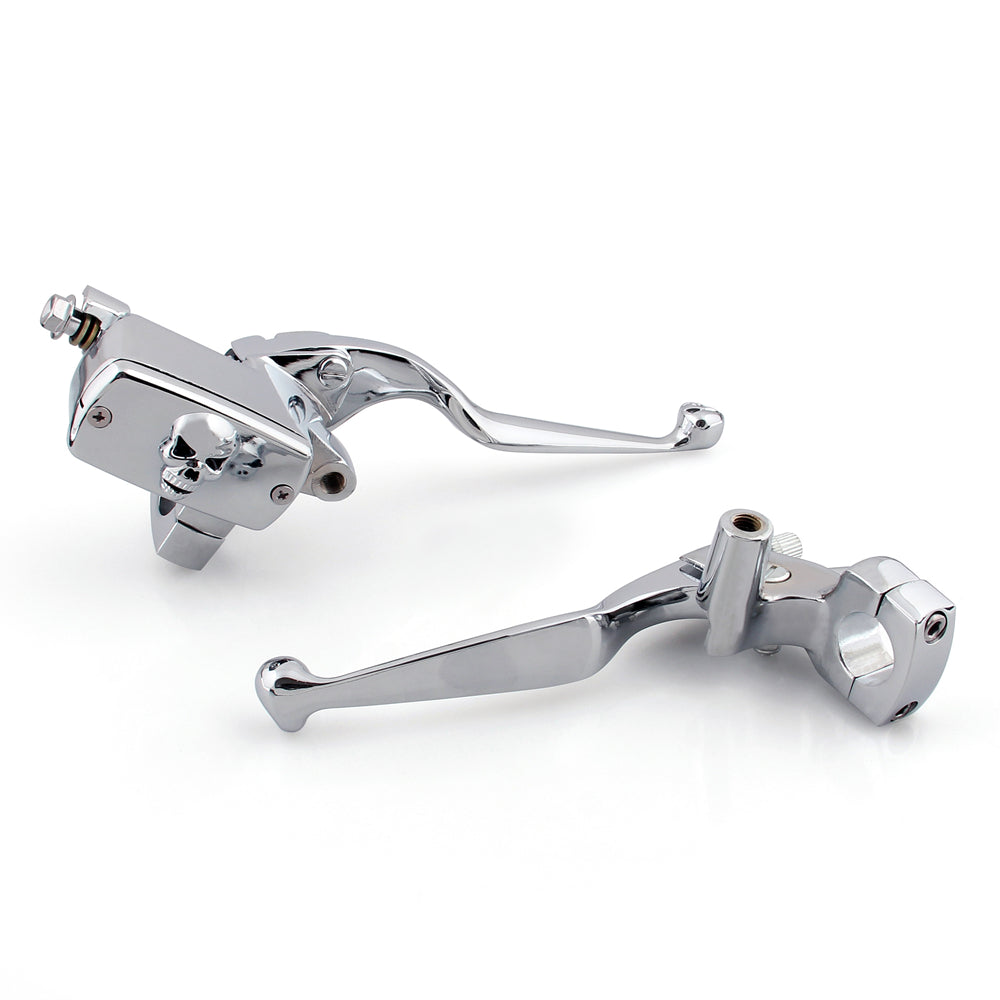 Leviers de frein et d'embrayage avec réservoir crâne 1 ", pour Kawasaki Vulcan 800 1500 1600 2000 C générique