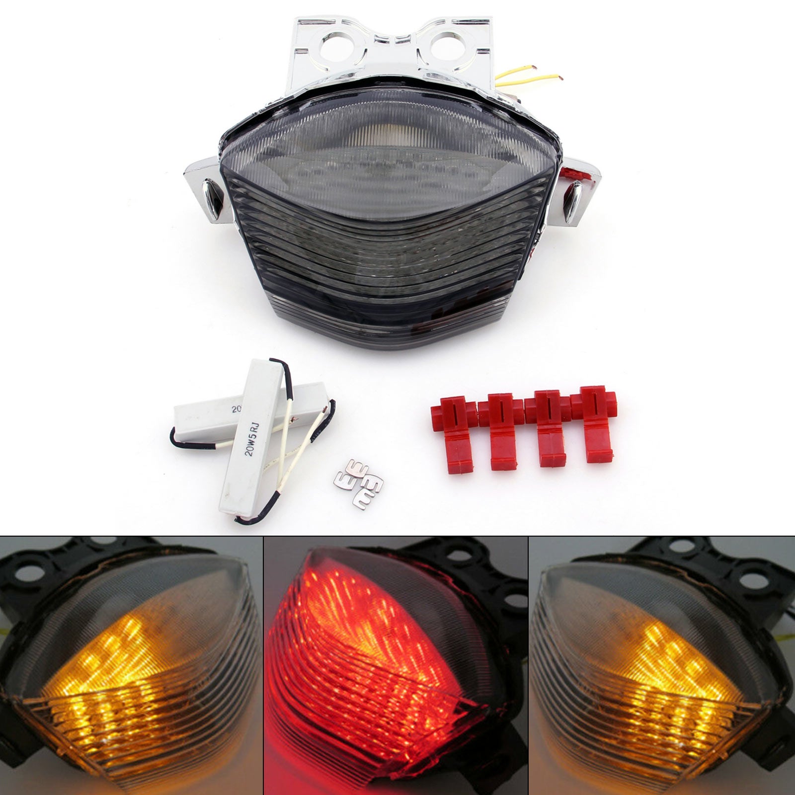 06-08 Kawasaki Ninja 650R LED TailLight Turn Signals Clear