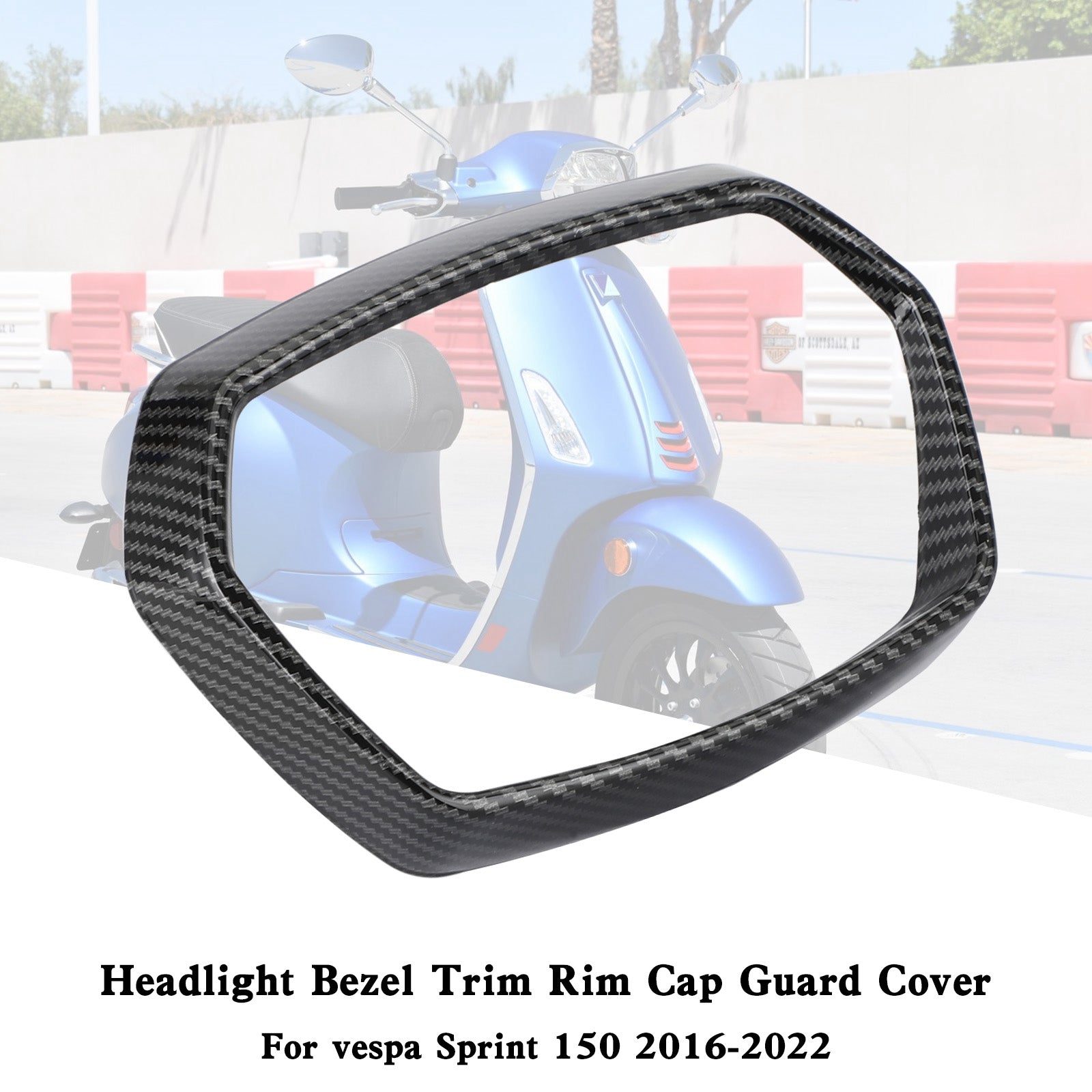 Headlight Bezel Trim Rim Cap Guard Cover For vespa Sprint 150 2016-2022