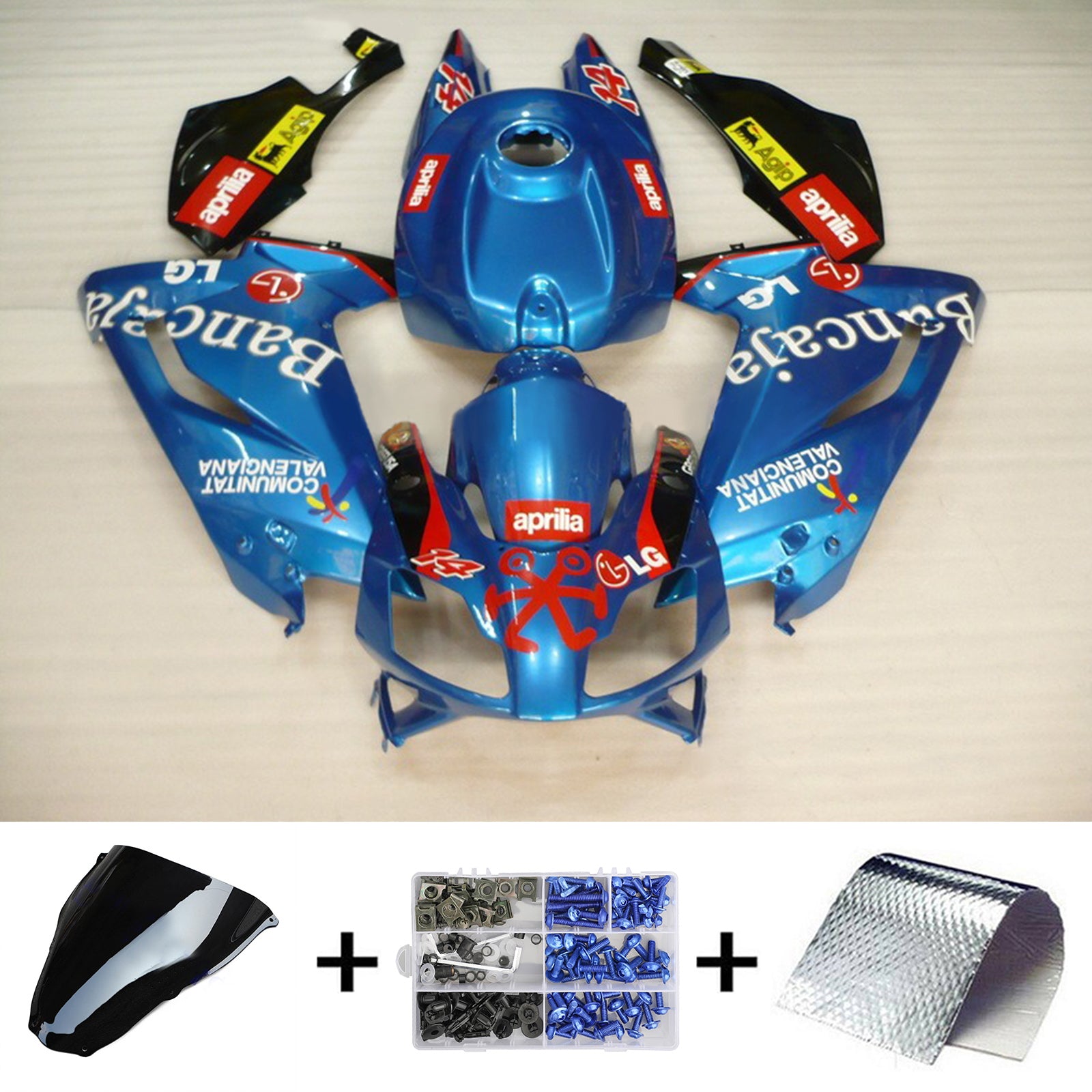 Amotopart Aprilia 2006–2011 RS125 Bancaja Blue Verkleidungsset