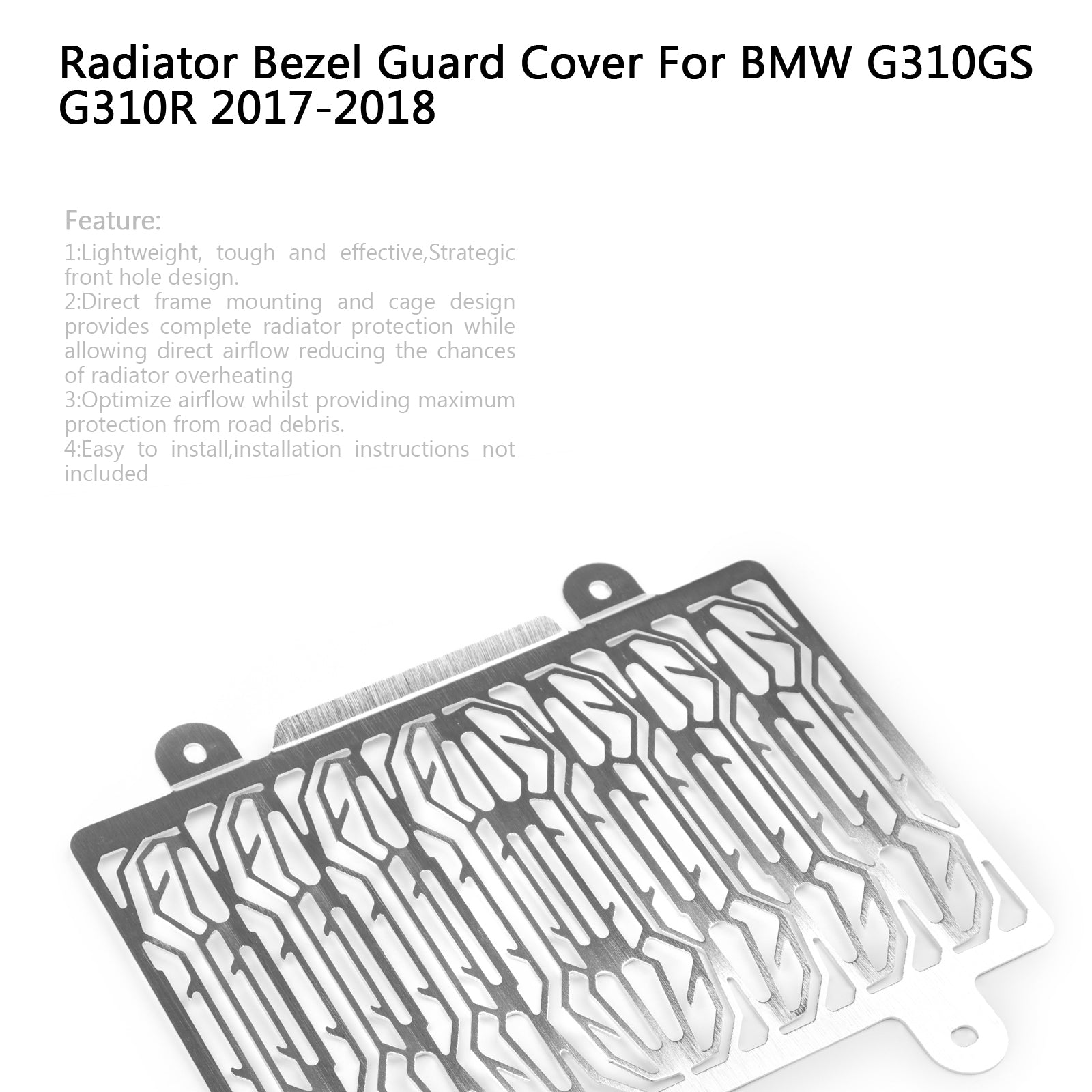 Protecteur de bouclier de couverture de couverture de calandre de radiateur pour BMW G310GS G310R GS/R 2017-2018