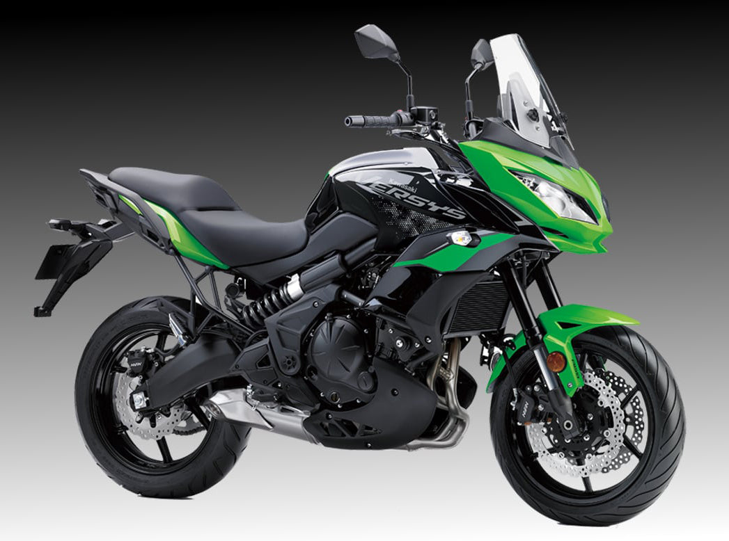 Amotopart 2015-2021 Kawasaki Versys 650 Kit de carenado verde negro