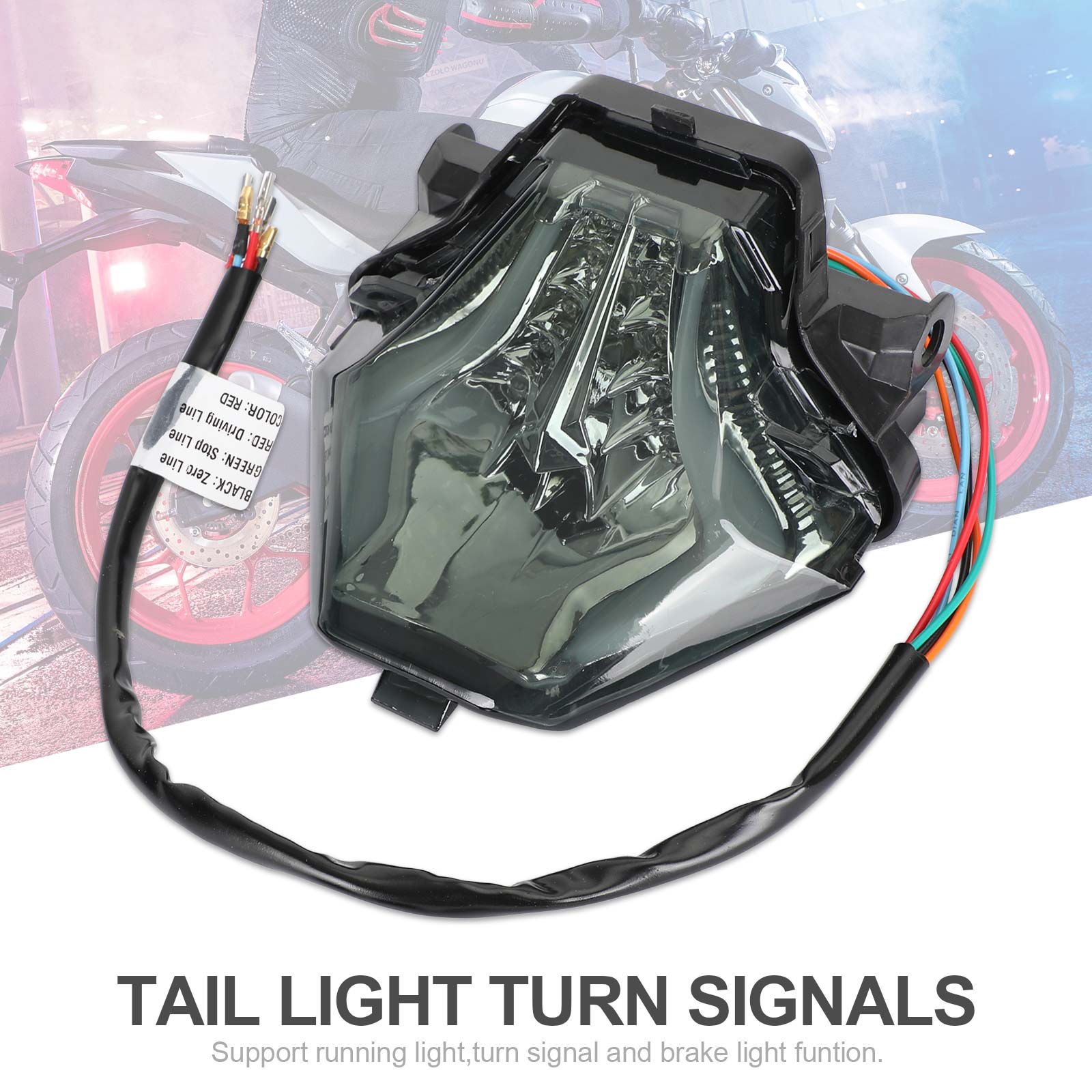 Tail Light Turn Signals Integrated For YAMAHA YZF R25/R3 MT 03/07/25 FZ 07 Generic