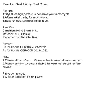Rear Tail Seat Fairing Cowl Cover for Honda CB650R 2021-2022 Generic