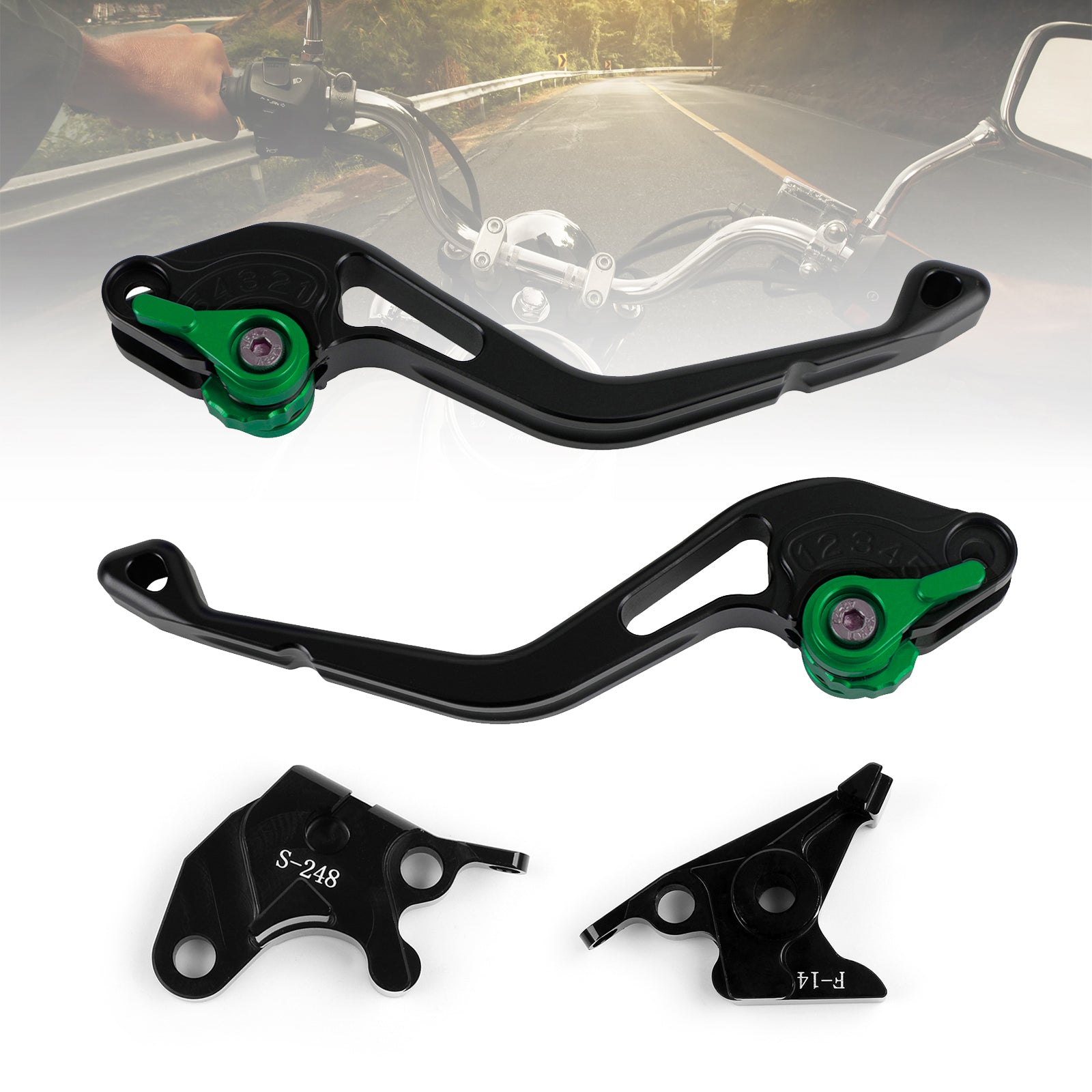 NUOVA leva freno frizione corta adatta per Suzuki GSXR600 750 1000 DL650 GSR600