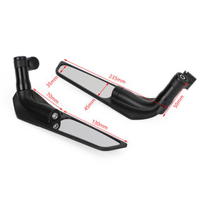 Wing Fin Spoiler Side Rearview Mirrors For Yamaha XT660 R/X Tenere 660 700 1200 Generic