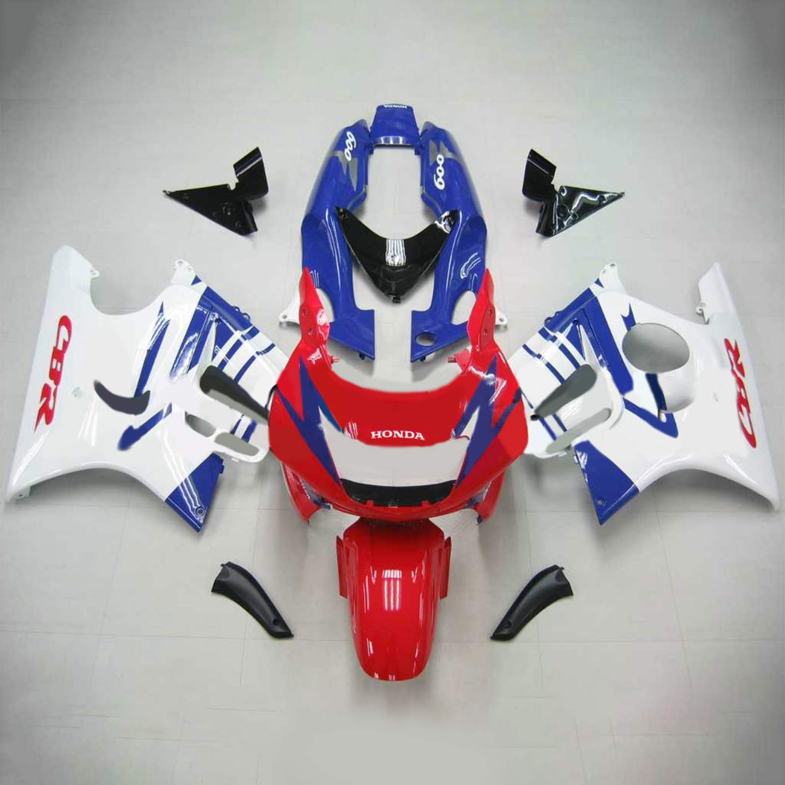 Amotopart 1997-1998 Honda CBR600 F3 Kit de carenado rojo y azul