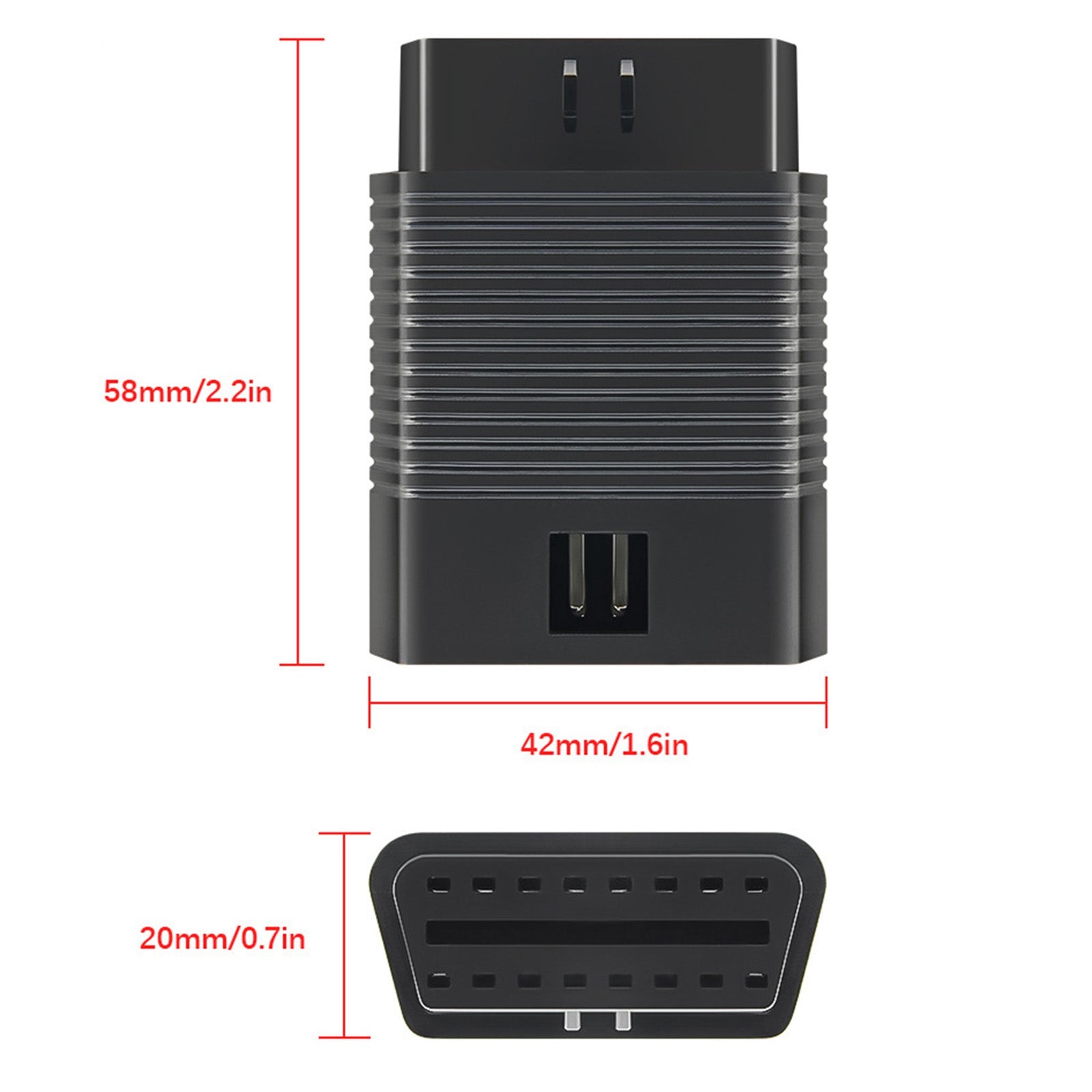 OBD2 Scanner Partner 16 Pin Male to Female Diagnostic Adapter Connector