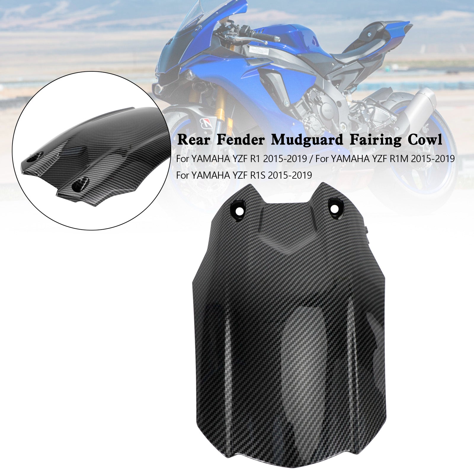 Rear Fender Mudguard Fairing Cowl For YAMAHA YZF-R1 YZF R1M R1S 2015-2019